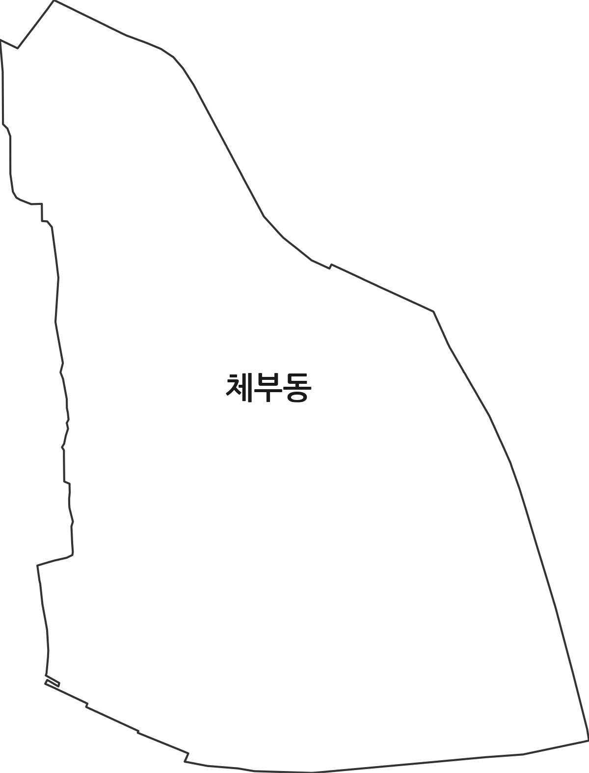 서울특별시 종로구 체부동 법정동 행정구역 경계 지도
