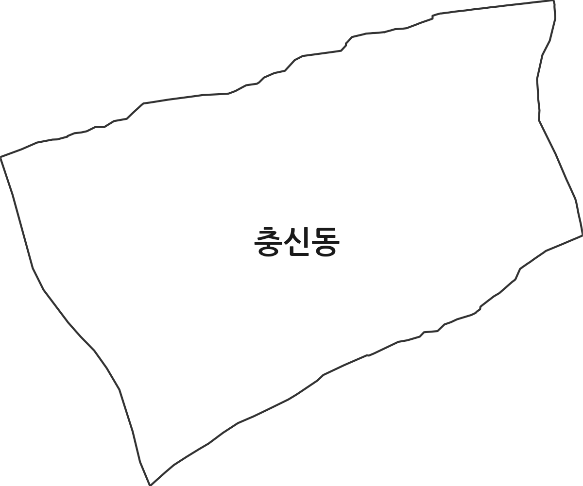 서울특별시 종로구 충신동 법정동 행정구역 경계 지도