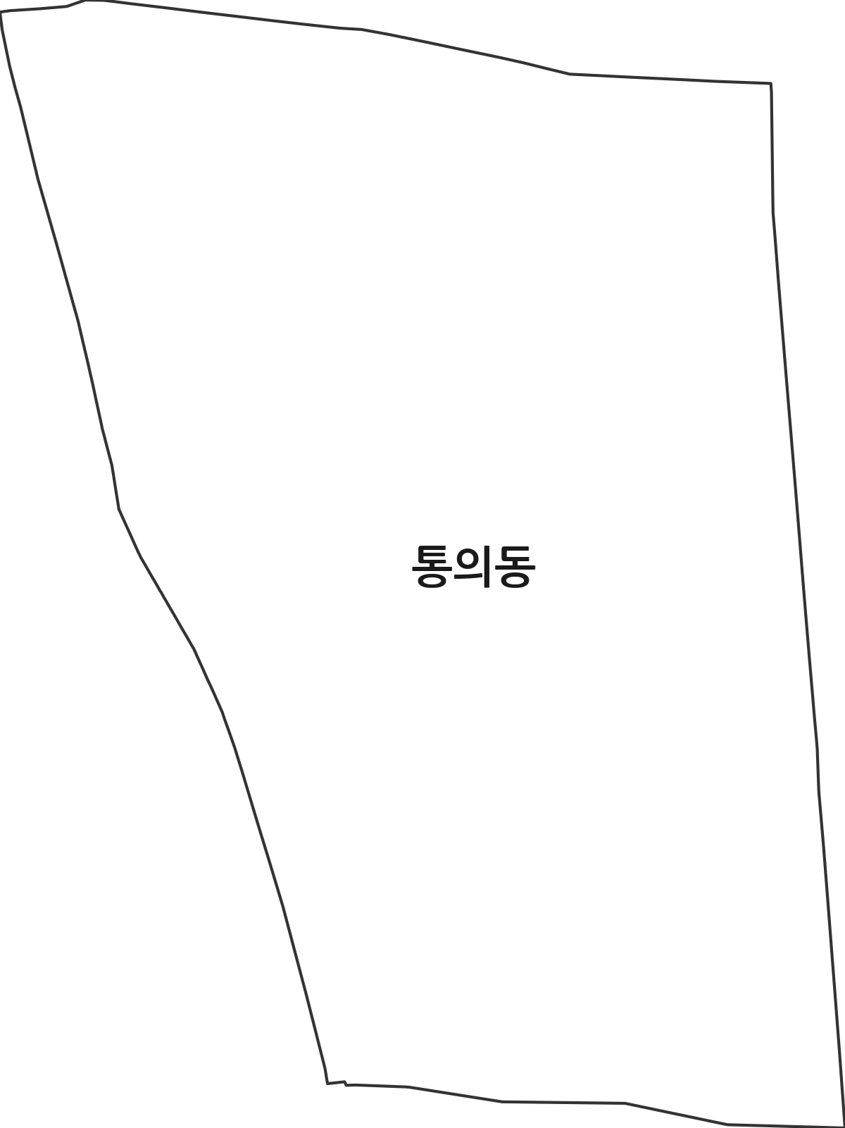 서울특별시 종로구 통의동 법정동 행정구역 경계 지도