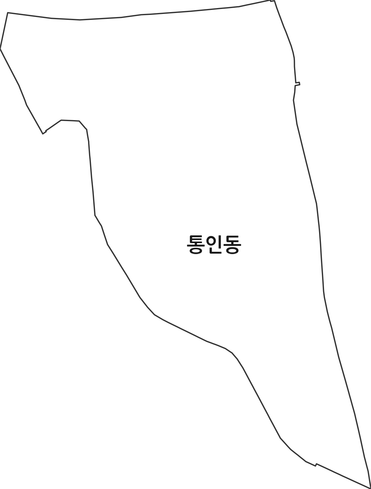 서울특별시 종로구 통인동 법정동 행정구역 경계 지도