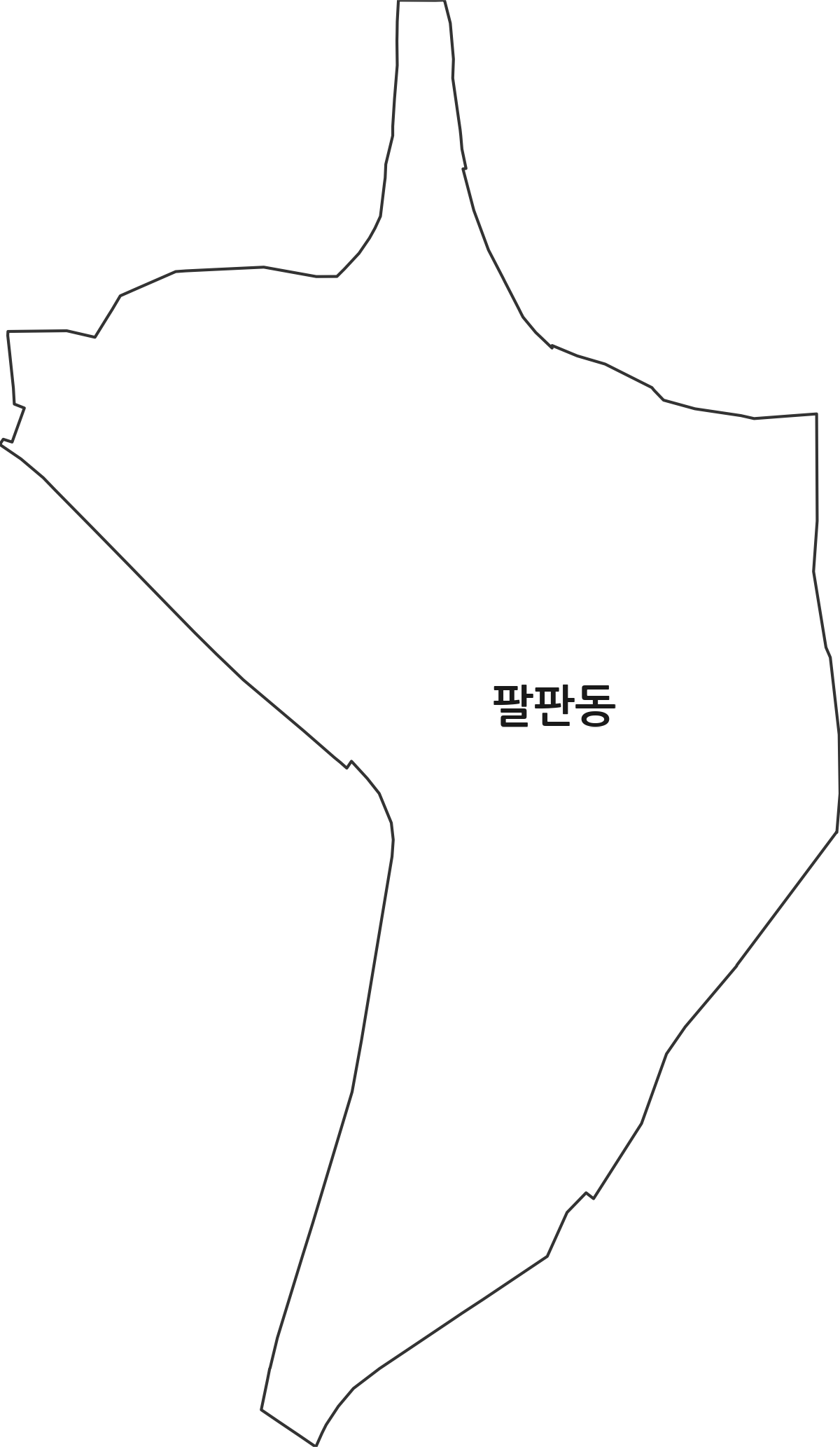 서울특별시 종로구 팔판동 법정동 행정구역 경계 지도