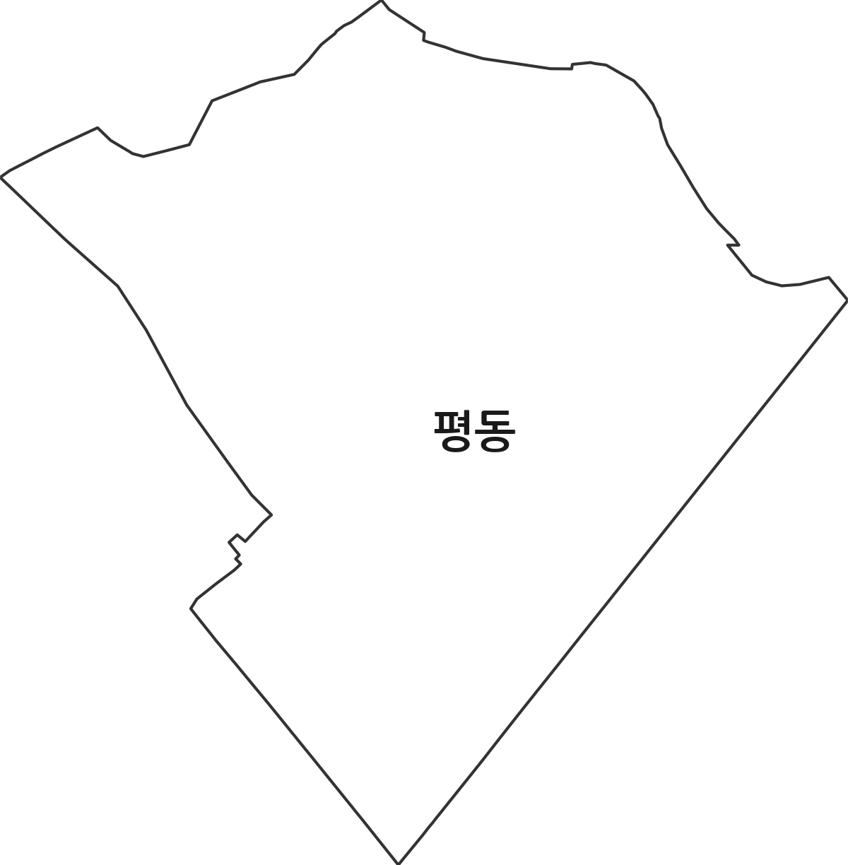 서울특별시 종로구 평동 법정동 행정구역 경계 지도
