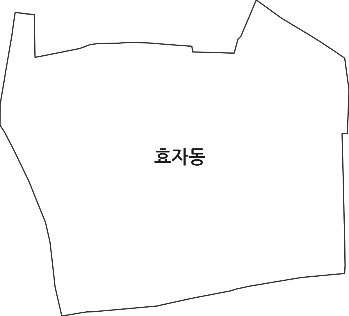 서울특별시 종로구 효자동 법정동 행정구역 경계 지도