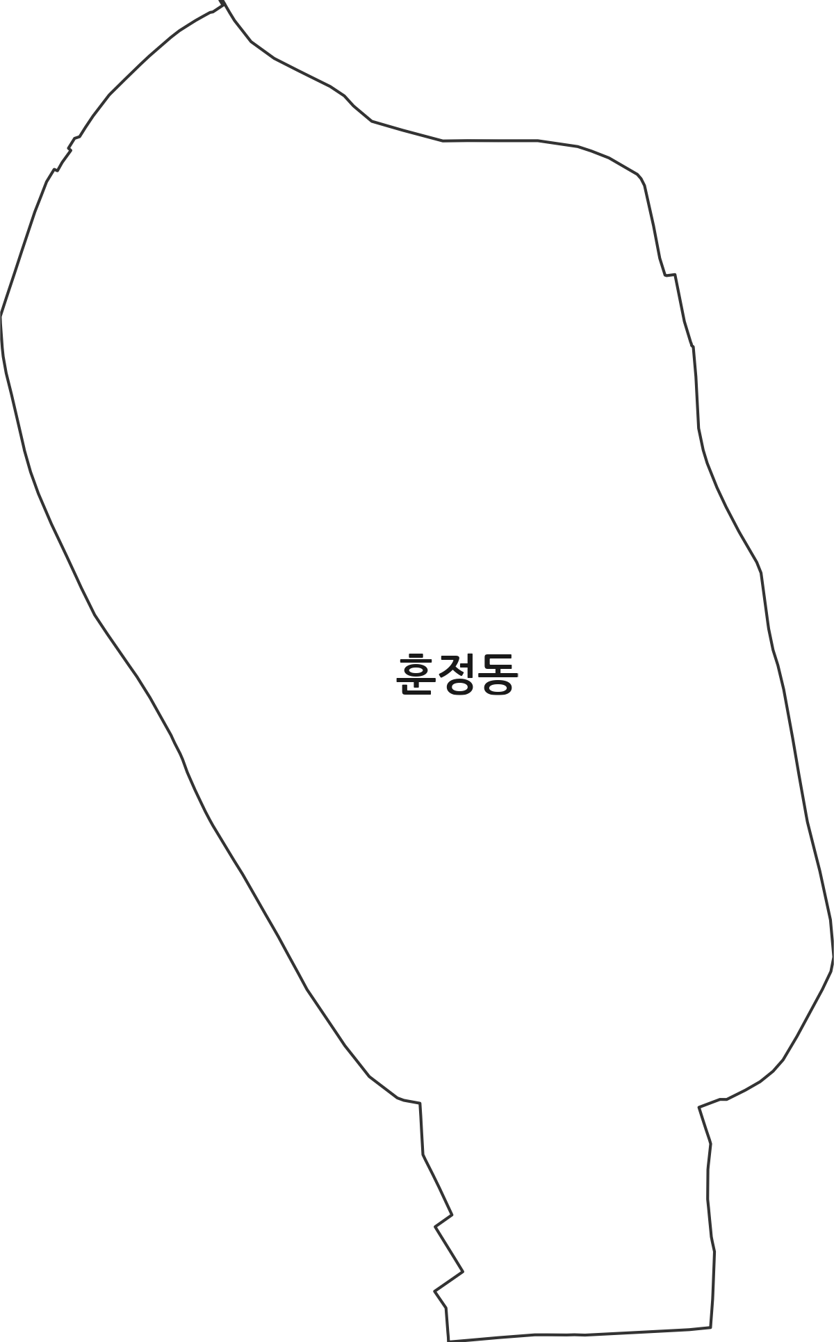 서울특별시 종로구 훈정동 법정동 행정구역 경계 지도
