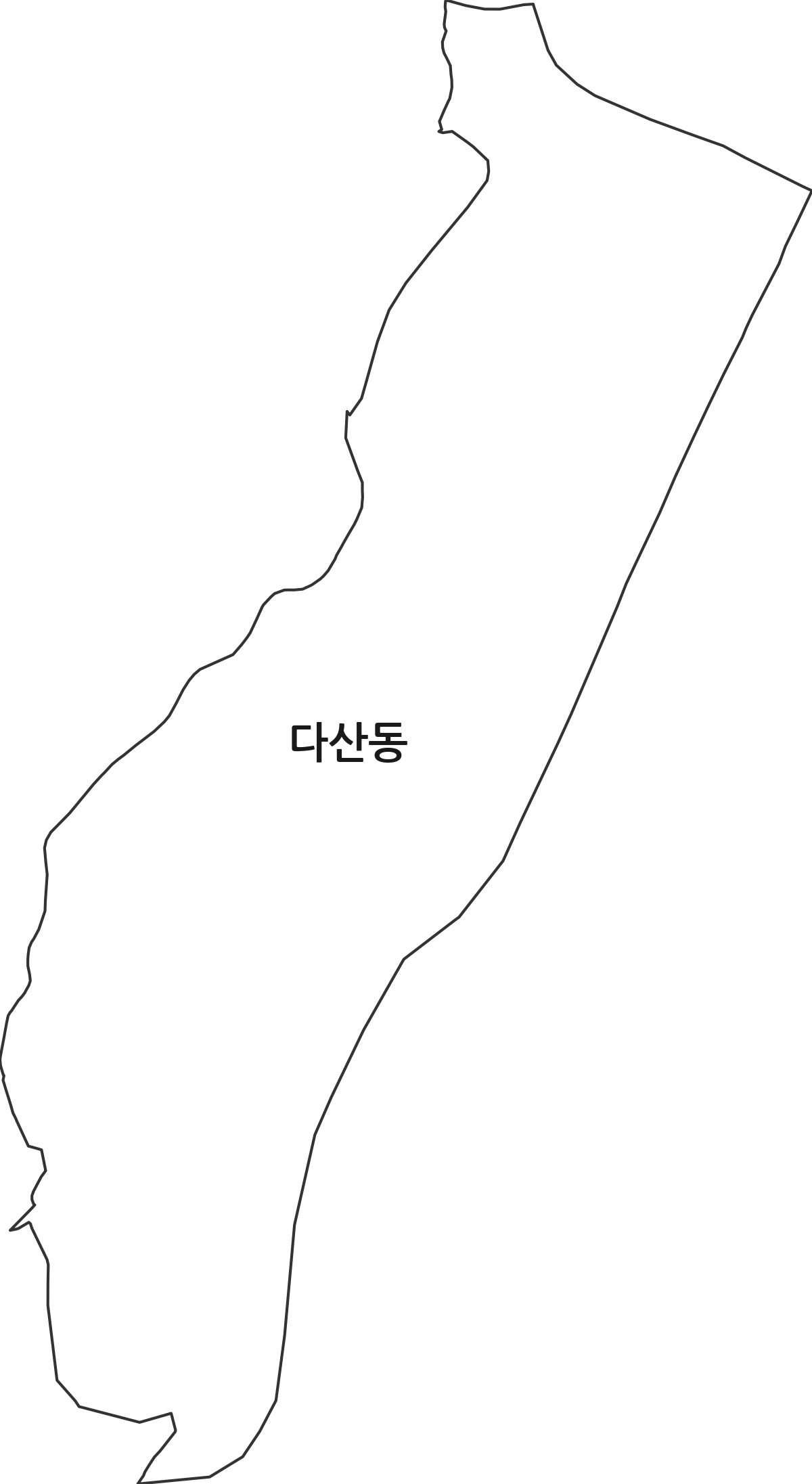 서울특별시 중구 다산동 행정동 행정구역 경계 지도