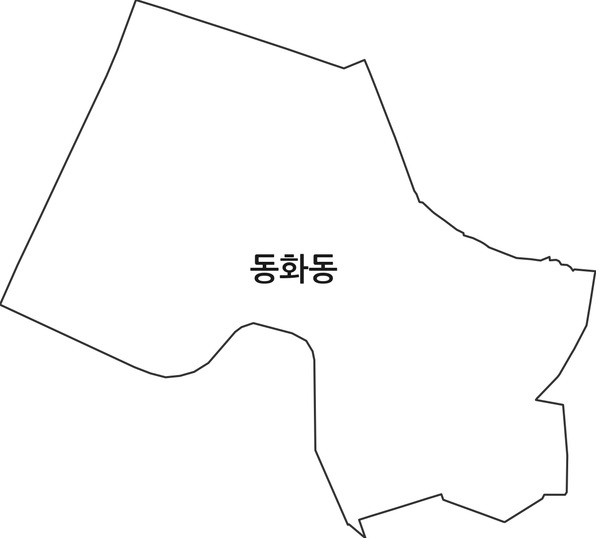 서울특별시 중구 동화동 행정동 행정구역 경계 지도