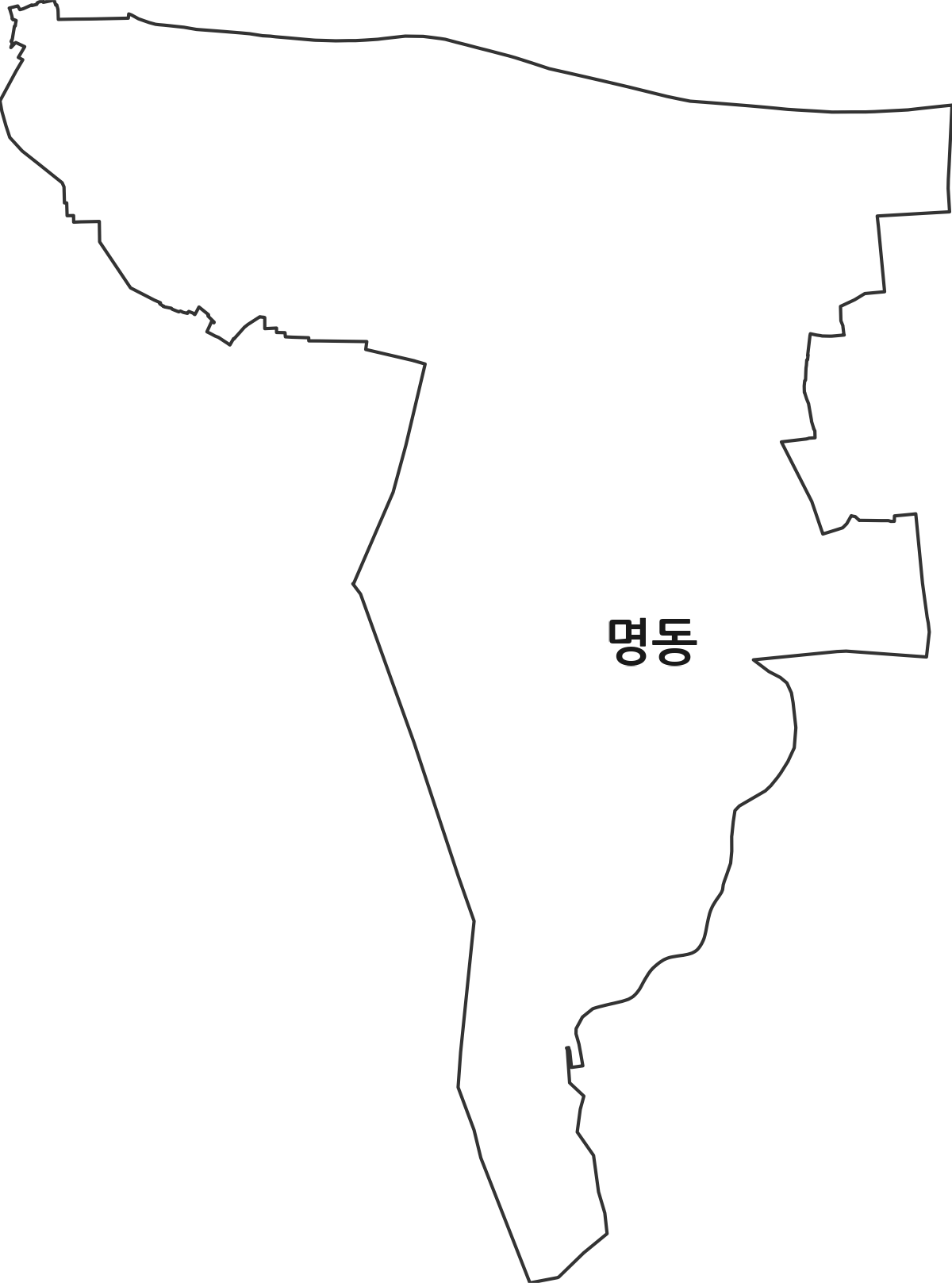서울특별시 중구 명동 행정동 행정구역 경계 지도