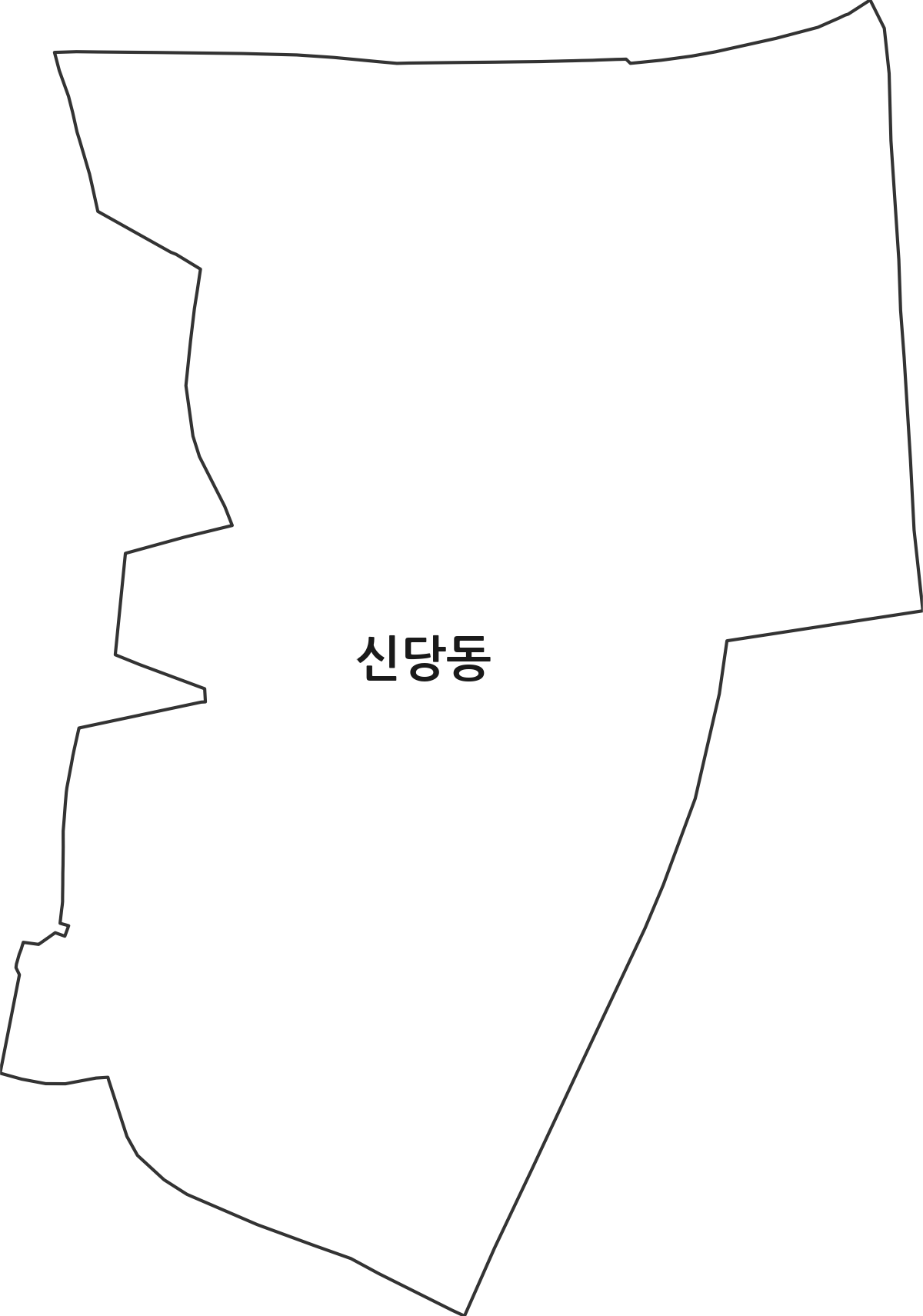 서울특별시 중구 신당동 행정동 행정구역 경계 지도