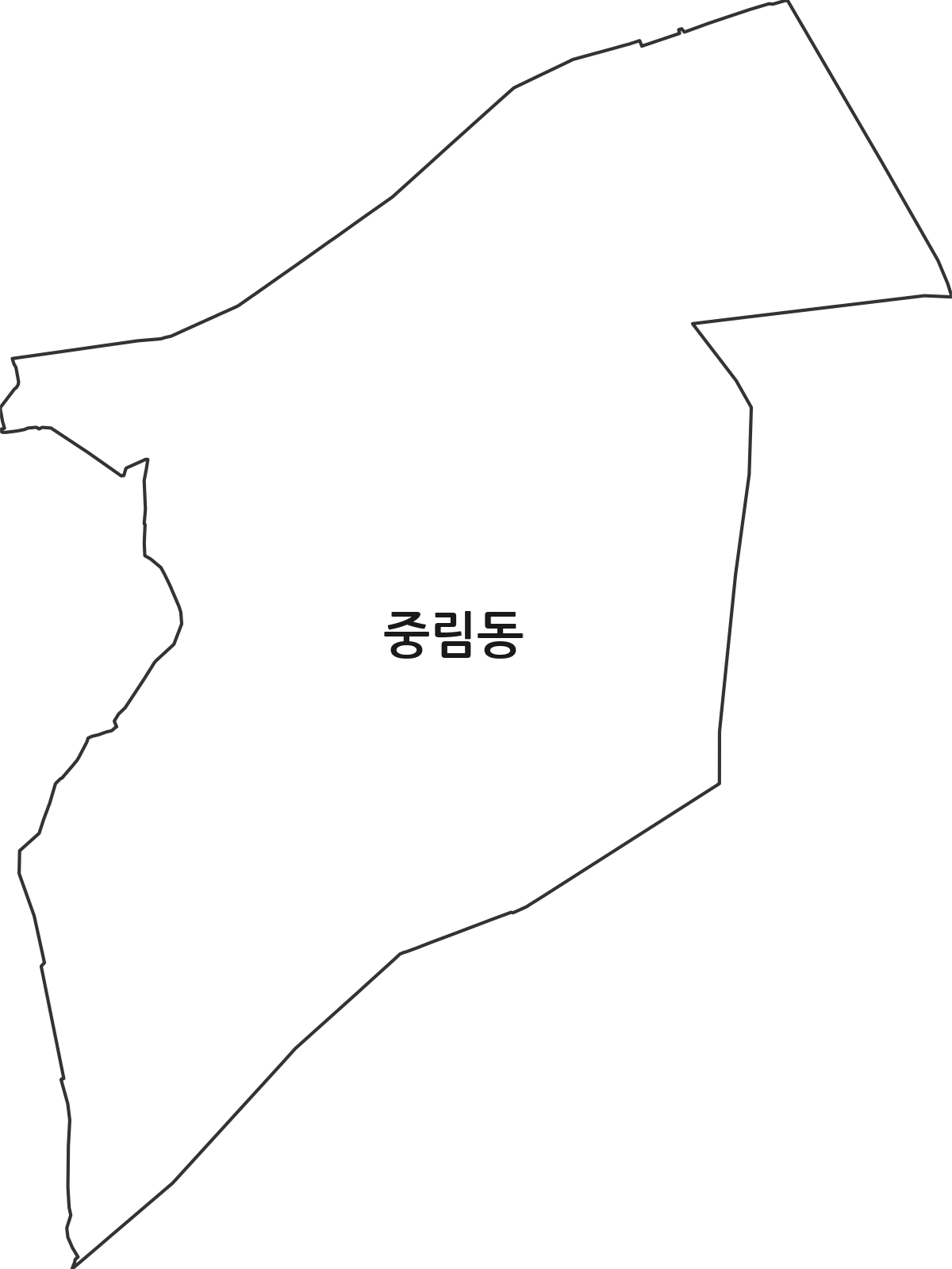 서울특별시 중구 중림동 행정동 행정구역 경계 지도