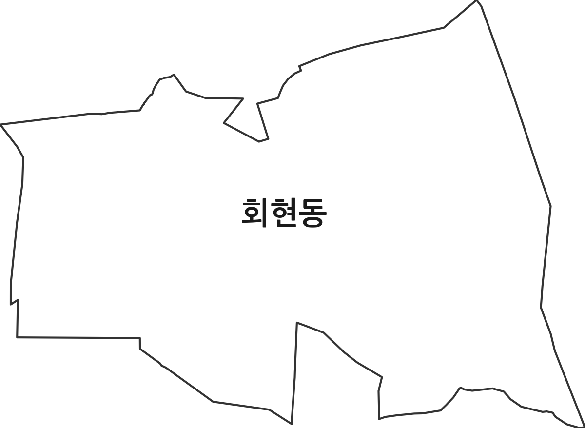 서울특별시 중구 회현동 행정동 행정구역 경계 지도