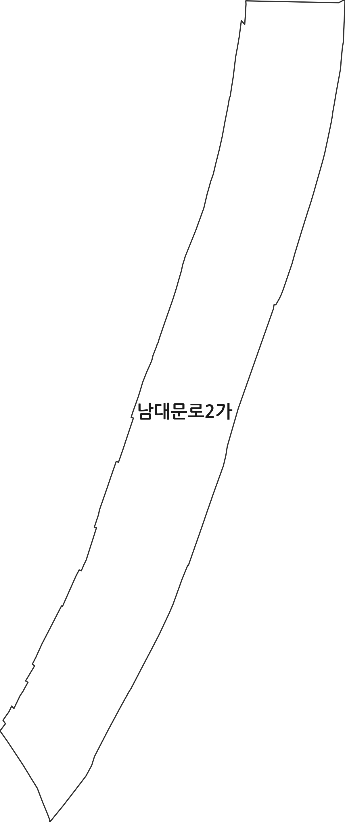 서울특별시 중구 남대문로2가 법정동 행정구역 경계 지도