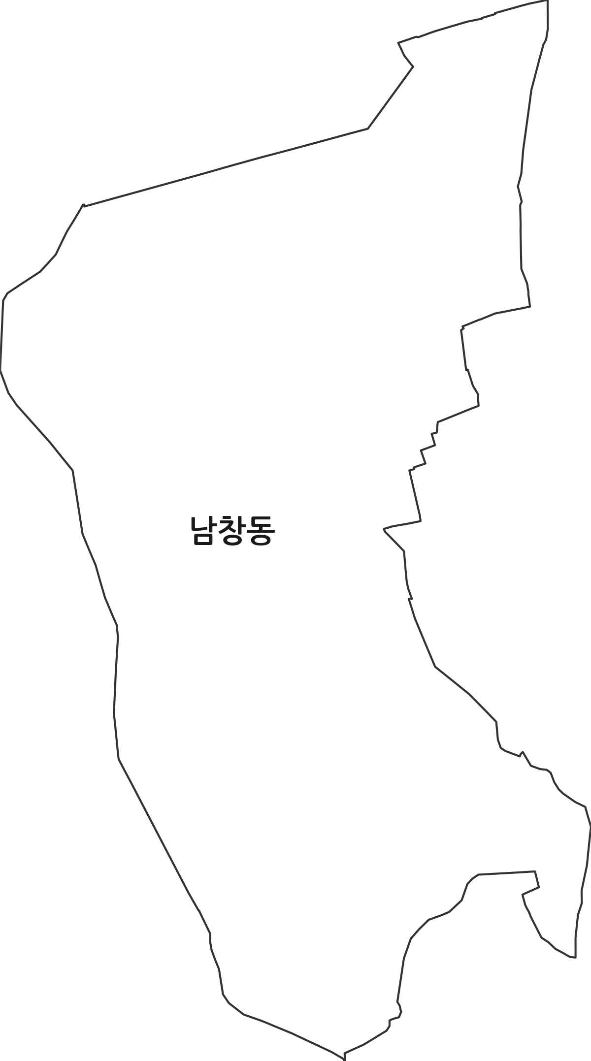 서울특별시 중구 남창동 법정동 행정구역 경계 지도