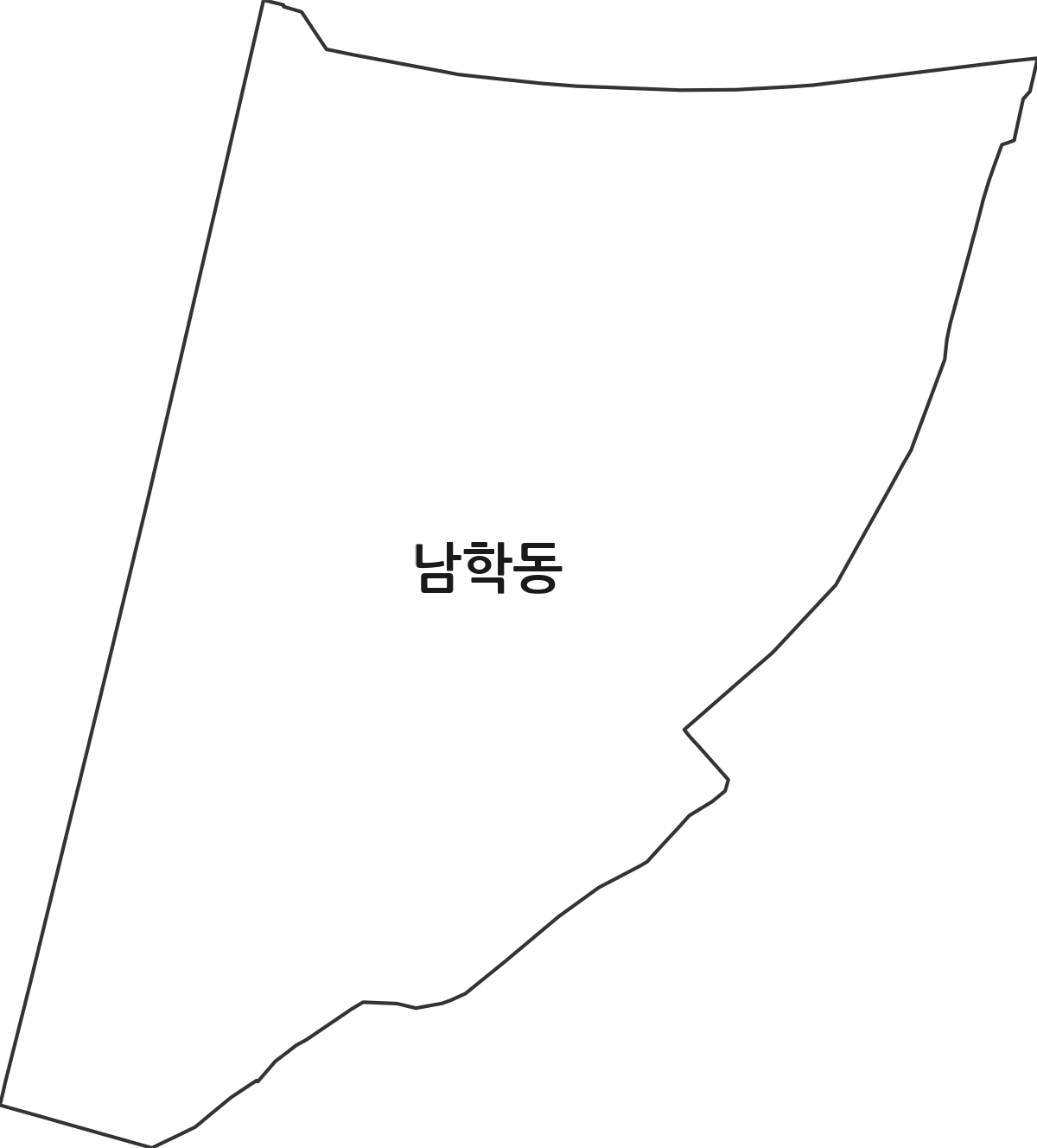 서울특별시 중구 남학동 법정동 행정구역 경계 지도