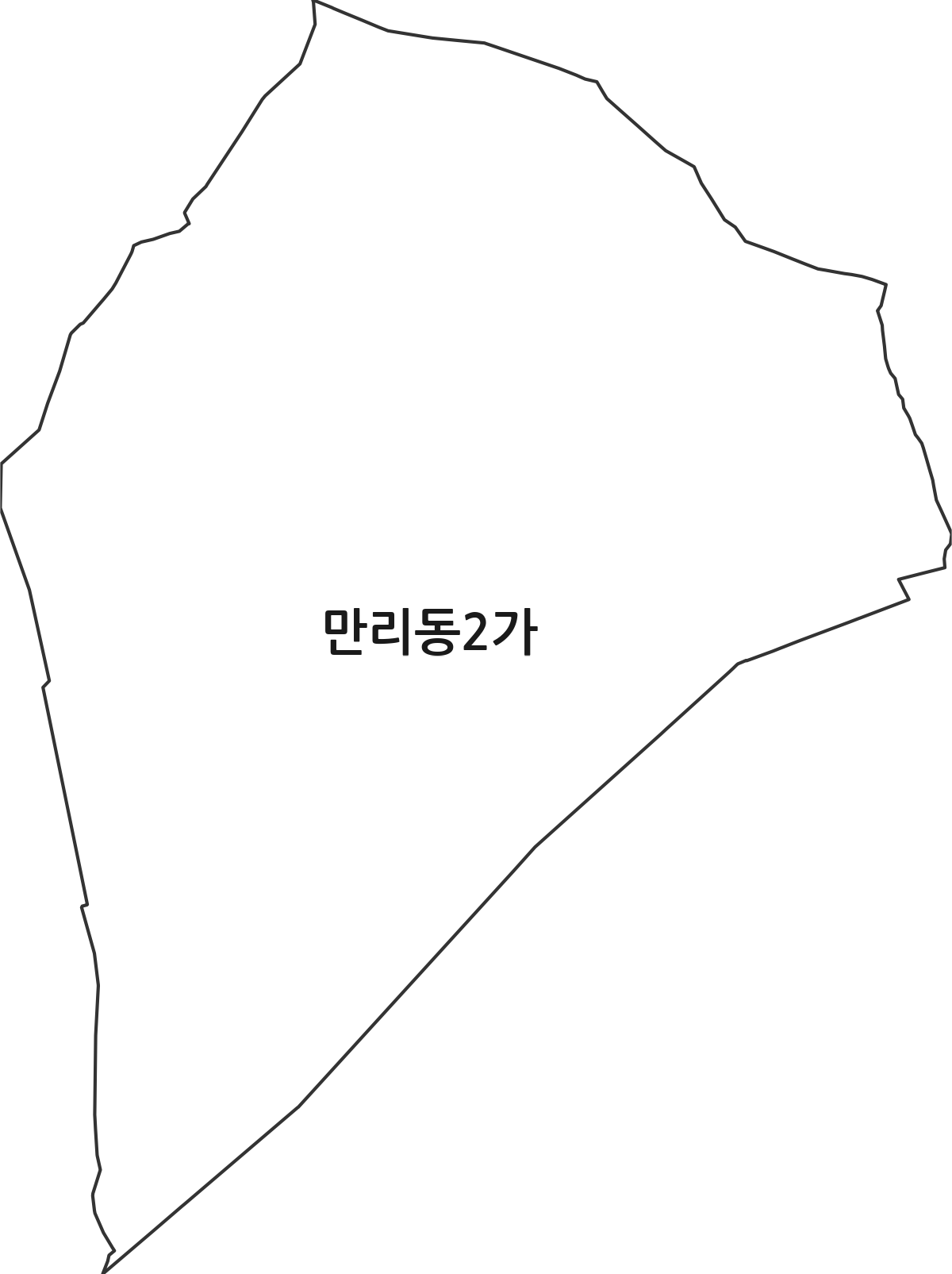 서울특별시 중구 만리동2가 법정동 행정구역 경계 지도