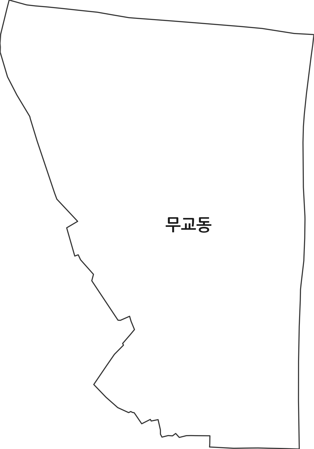 서울특별시 중구 무교동 법정동 행정구역 경계 지도