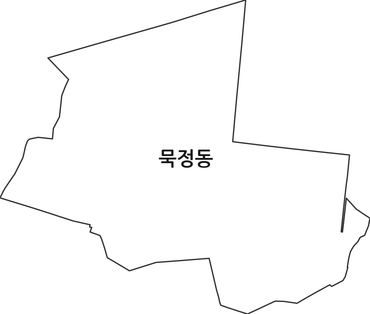 서울특별시 중구 묵정동 법정동 행정구역 경계 지도