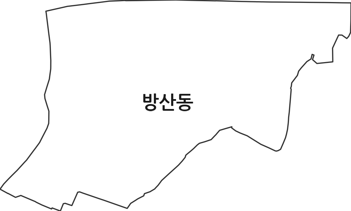 서울특별시 중구 방산동 법정동 행정구역 경계 지도
