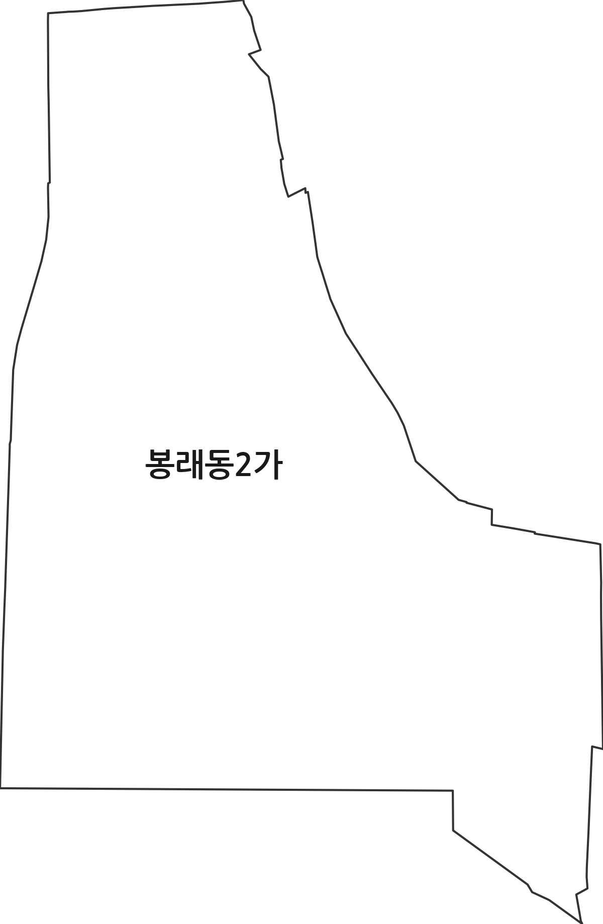 서울특별시 중구 봉래동2가 법정동 행정구역 경계 지도
