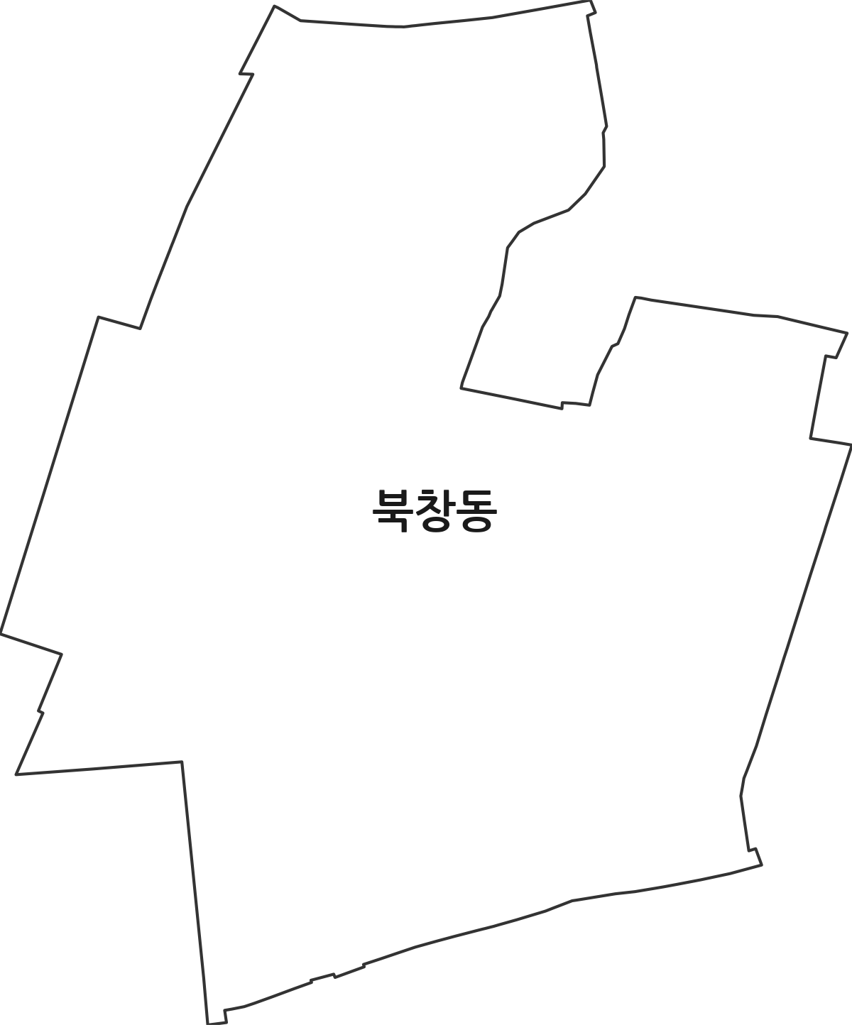 서울특별시 중구 북창동 법정동 행정구역 경계 지도