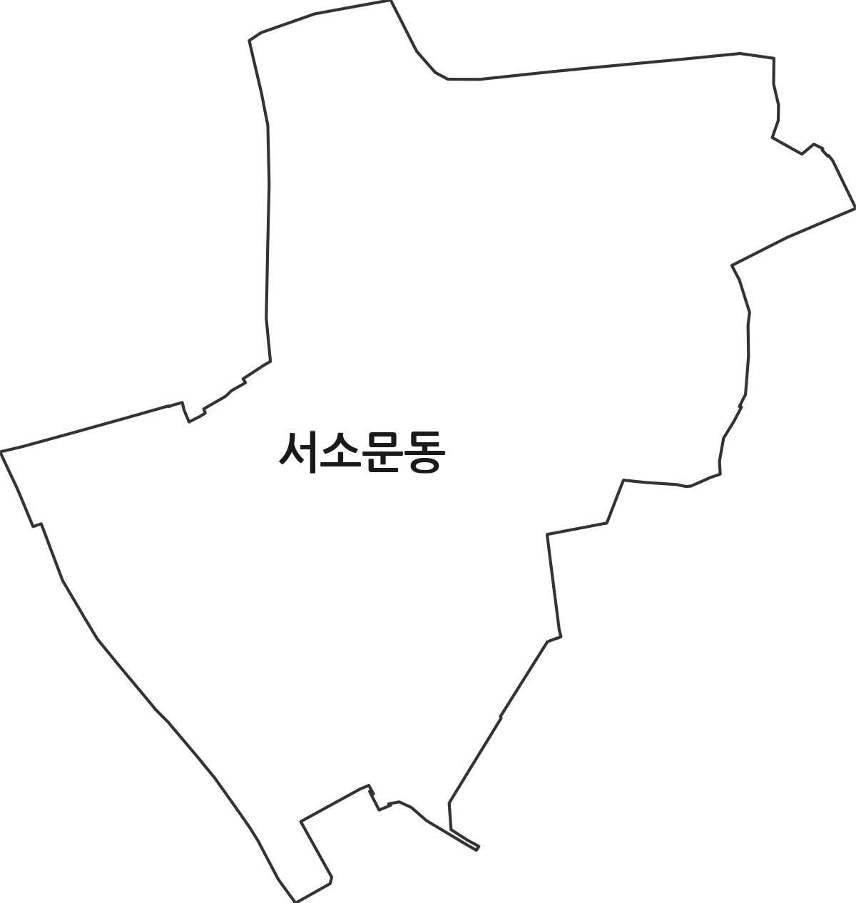서울특별시 중구 서소문동 법정동 행정구역 경계 지도