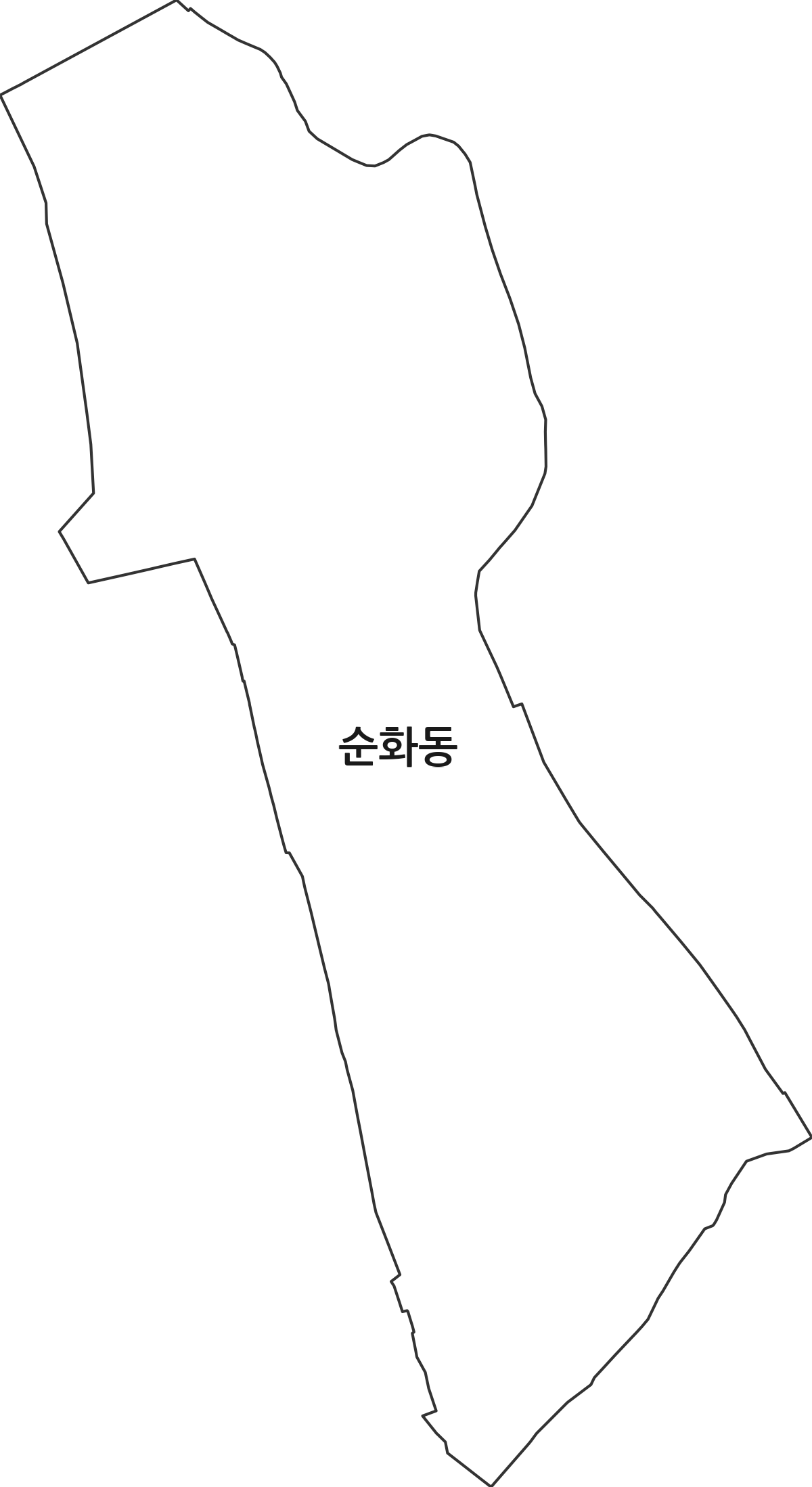 서울특별시 중구 순화동 법정동 행정구역 경계 지도