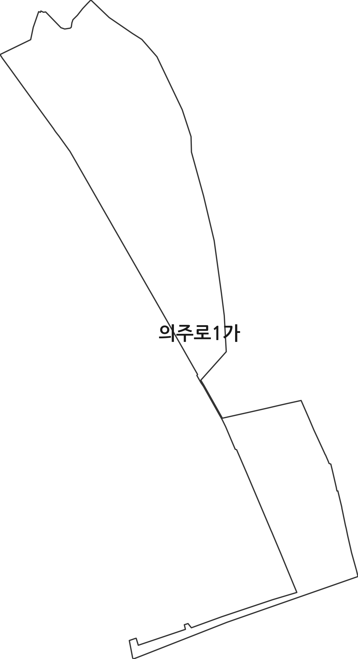 서울특별시 중구 의주로1가 법정동 행정구역 경계 지도