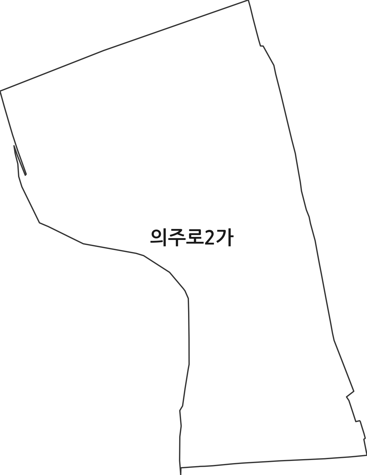 서울특별시 중구 의주로2가 법정동 행정구역 경계 지도