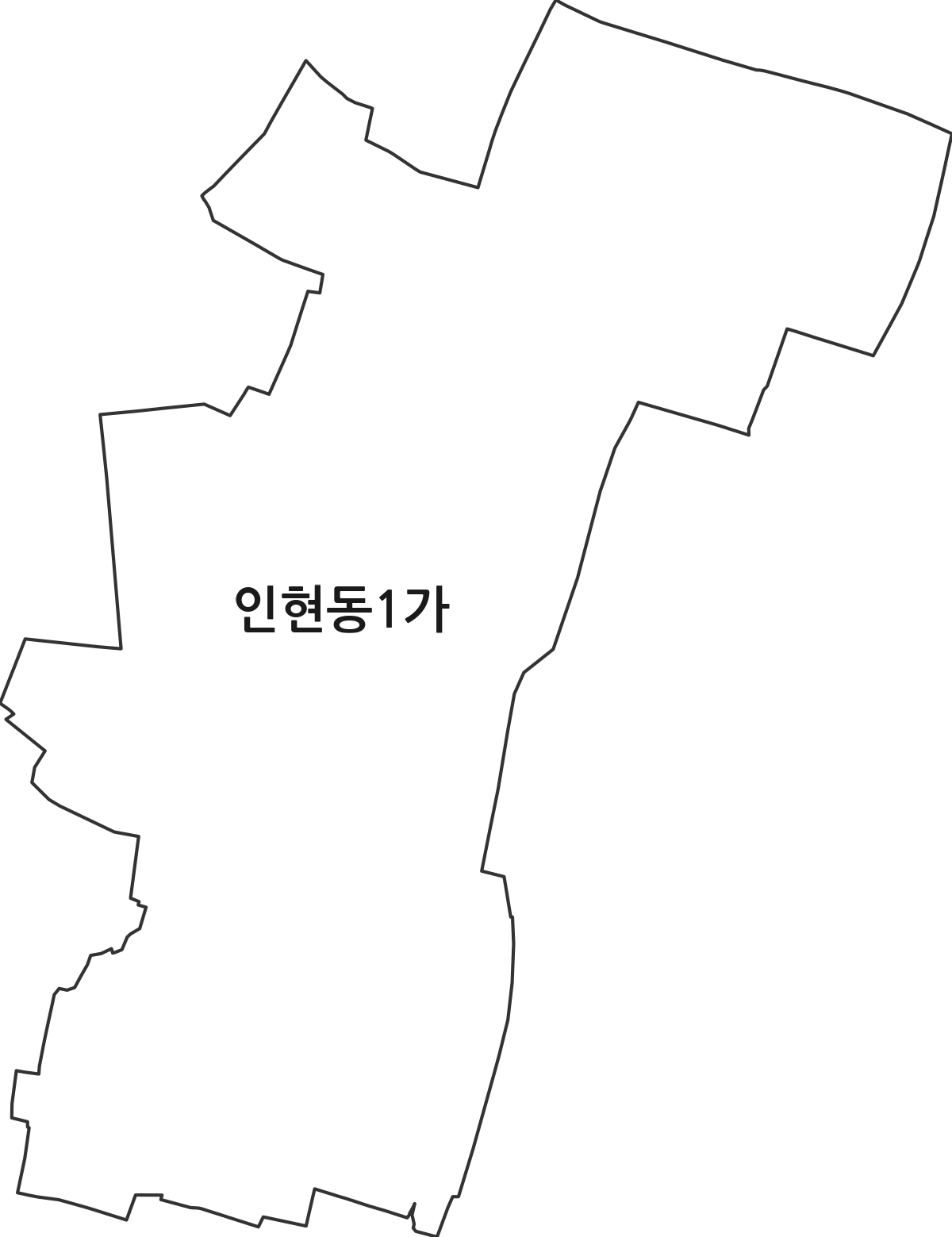 서울특별시 중구 인현동1가 법정동 행정구역 경계 지도