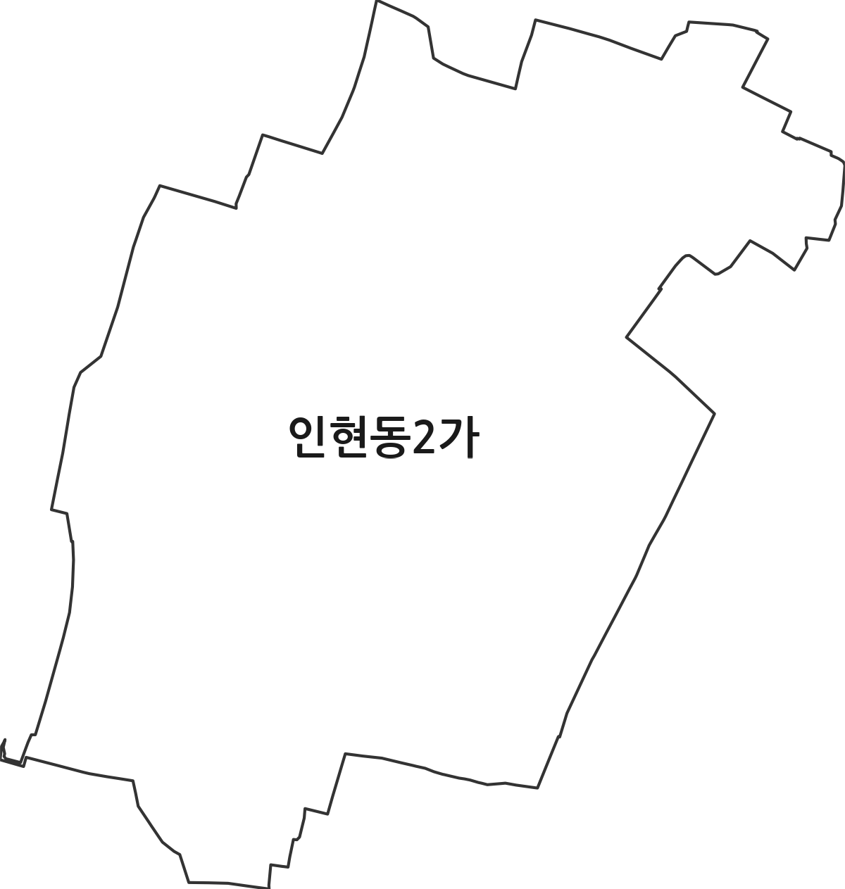 서울특별시 중구 인현동2가 법정동 행정구역 경계 지도