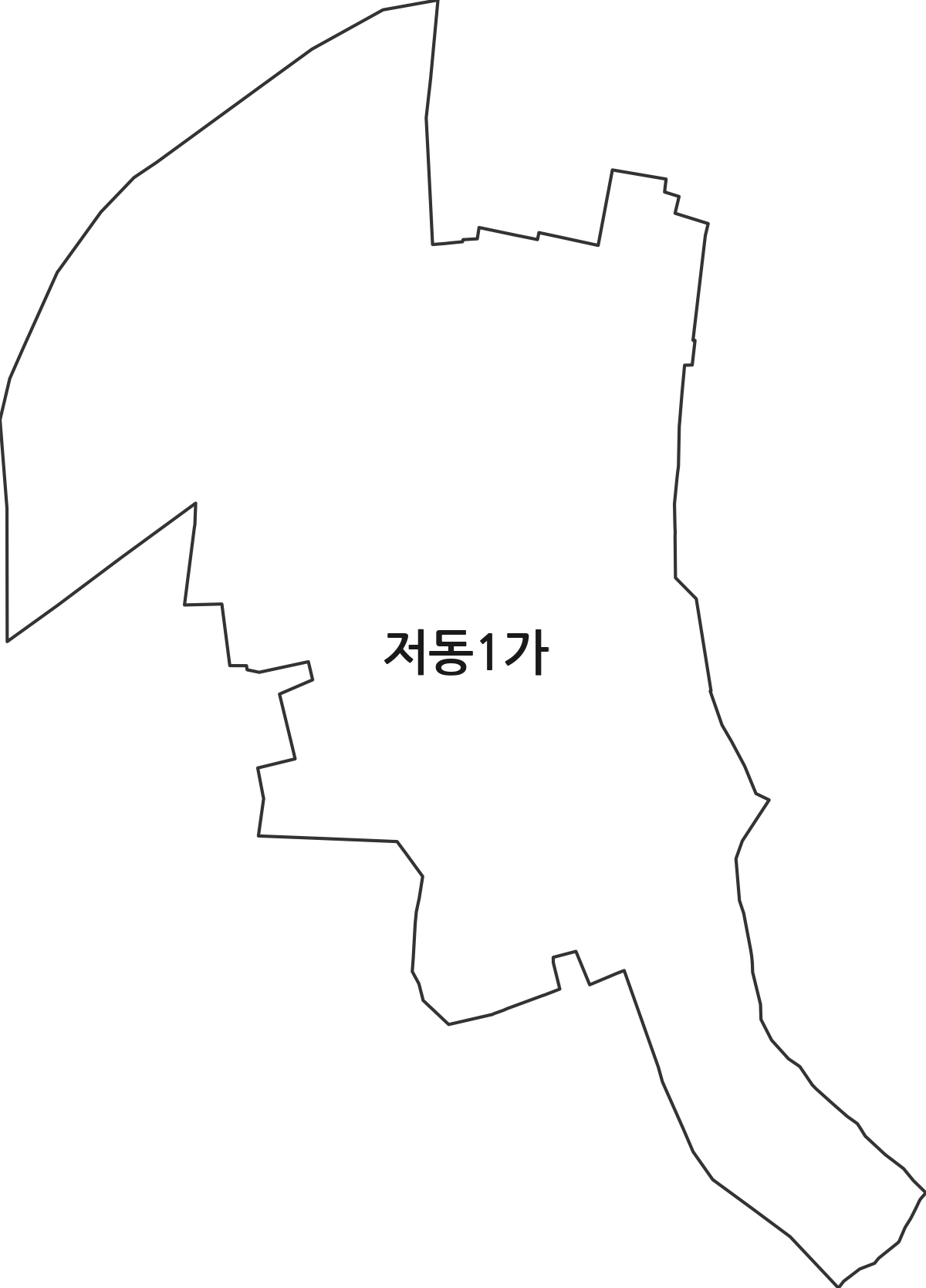 서울특별시 중구 저동1가 법정동 행정구역 경계 지도