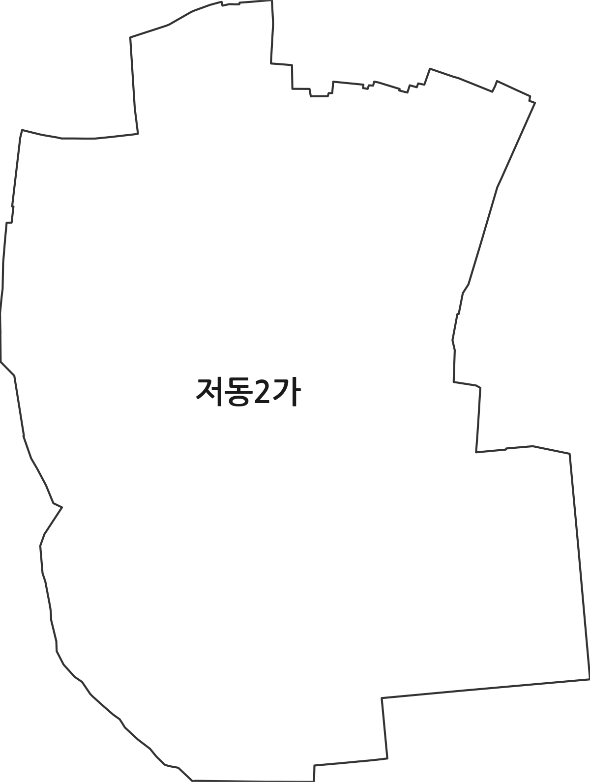 서울특별시 중구 저동2가 법정동 행정구역 경계 지도