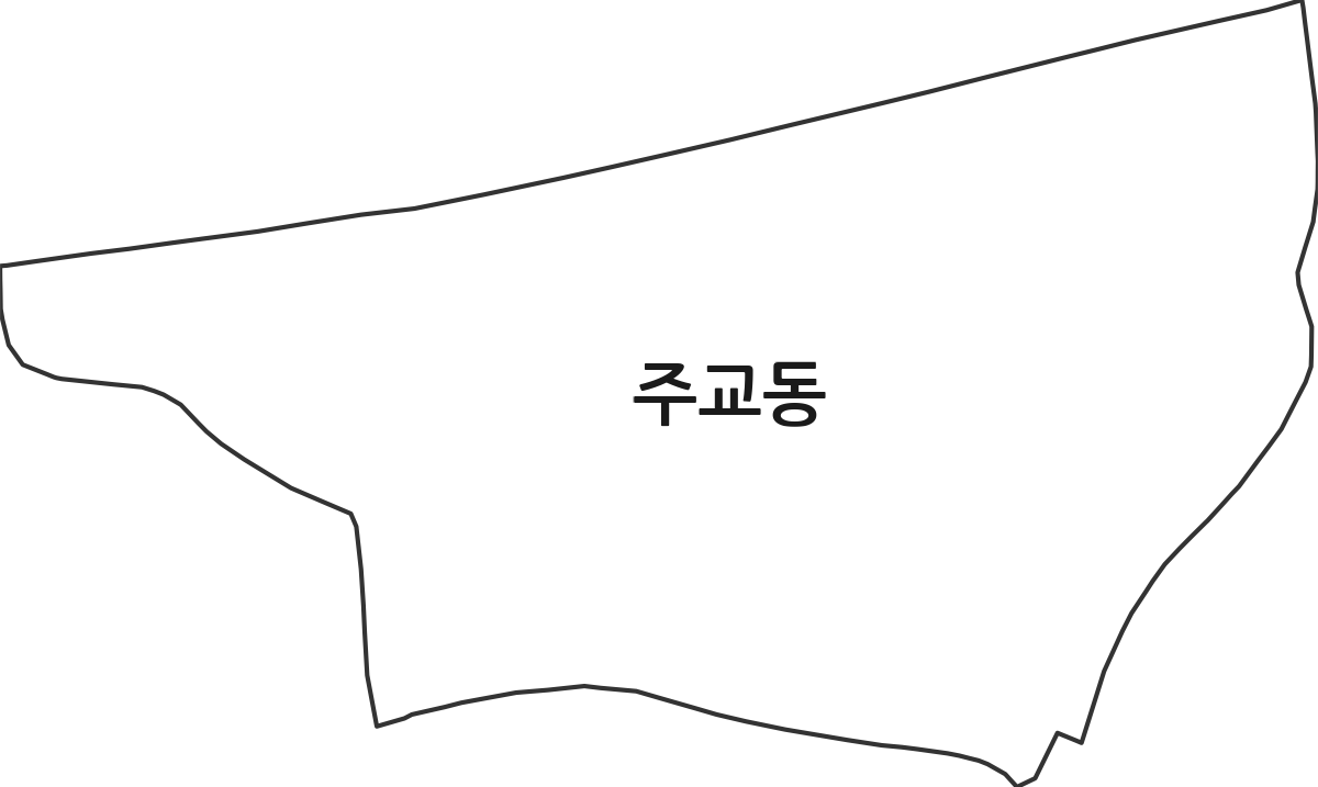 서울특별시 중구 주교동 법정동 행정구역 경계 지도