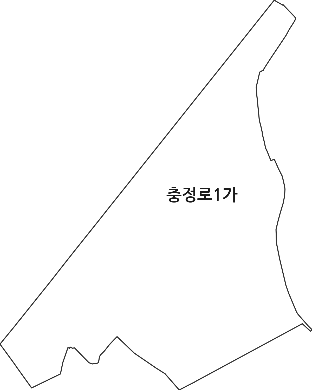 서울특별시 중구 충정로1가 법정동 행정구역 경계 지도