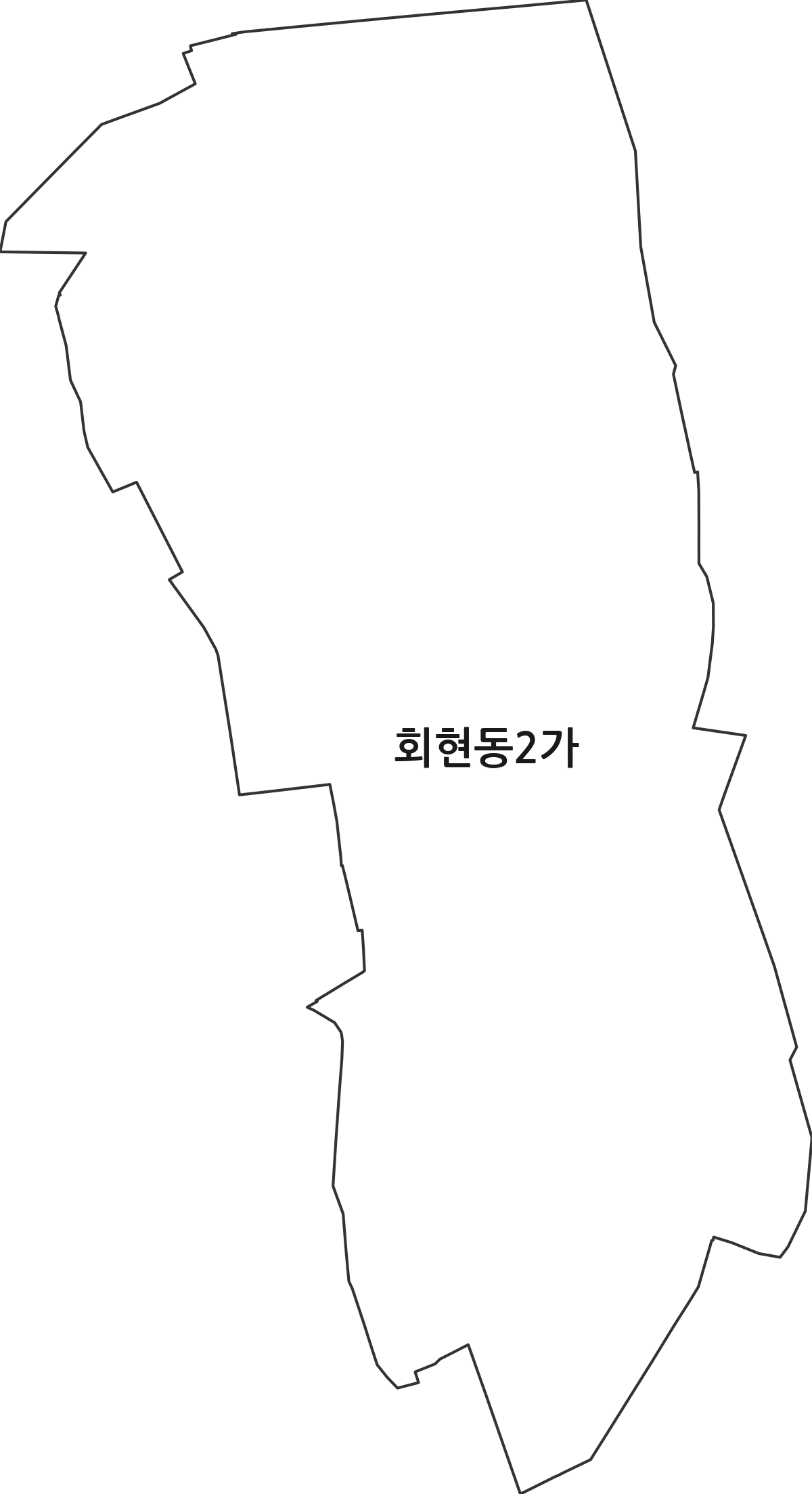 서울특별시 중구 회현동2가 법정동 행정구역 경계 지도