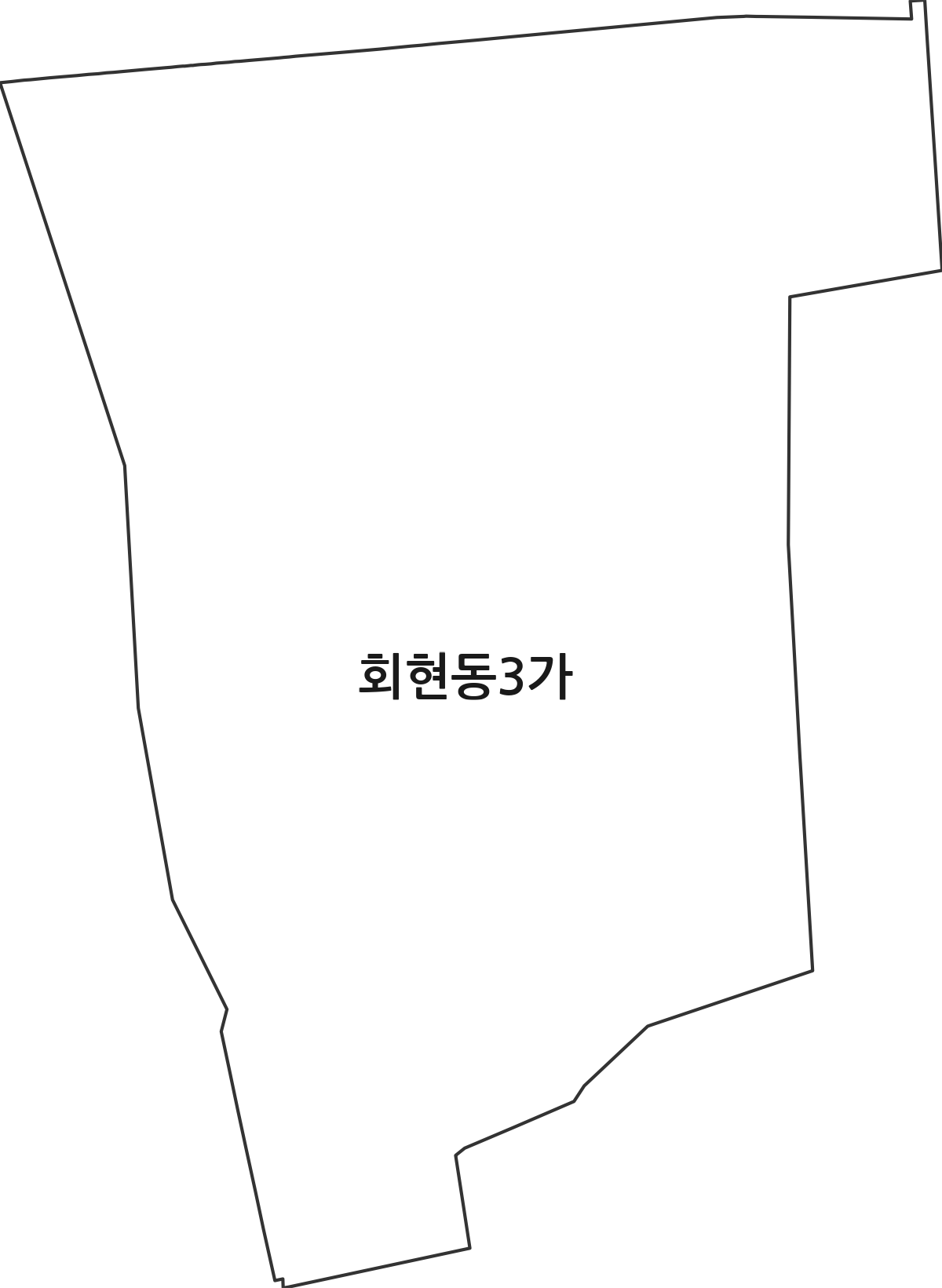 서울특별시 중구 회현동3가 법정동 행정구역 경계 지도