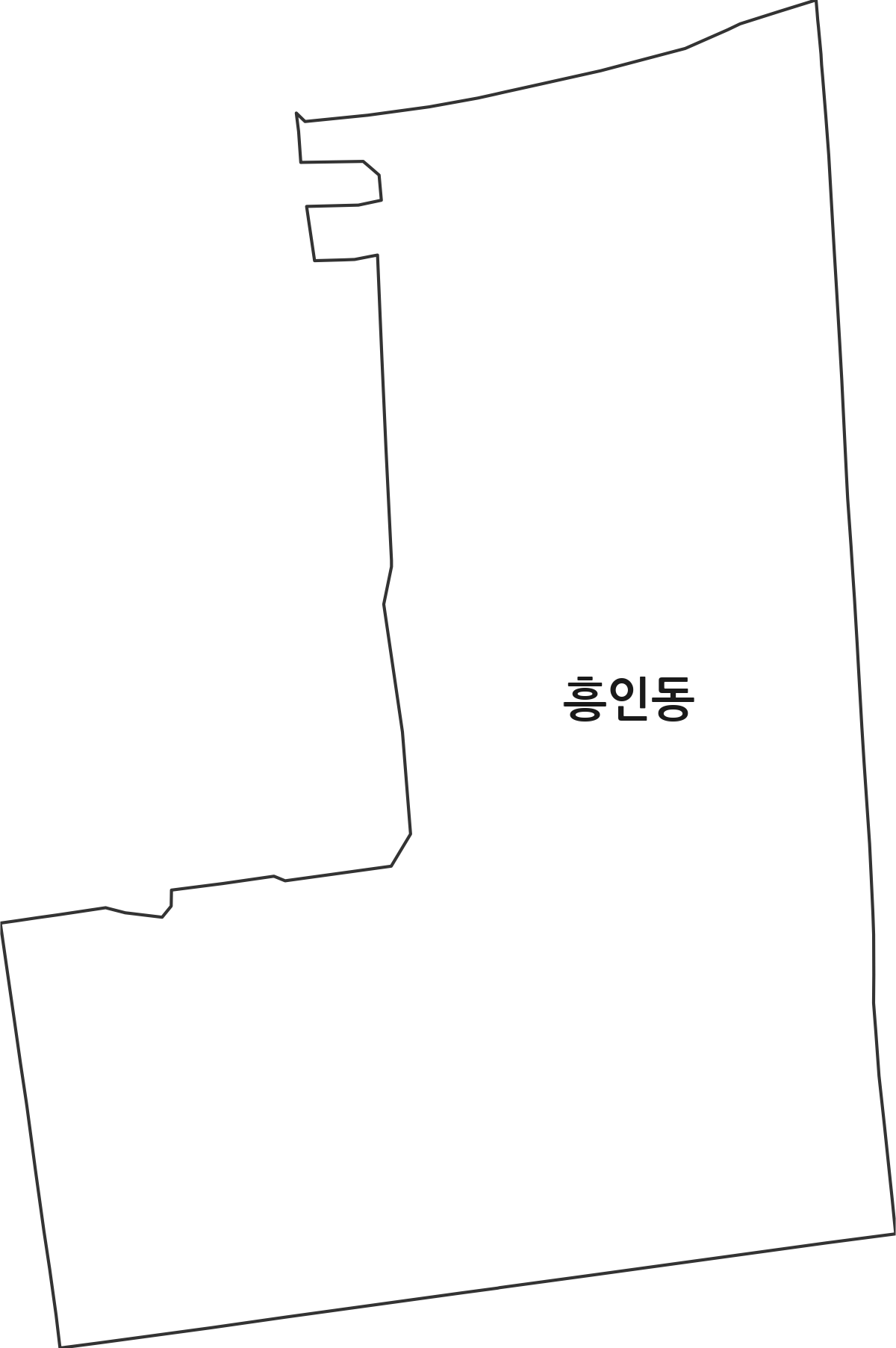 서울특별시 중구 흥인동 법정동 행정구역 경계 지도