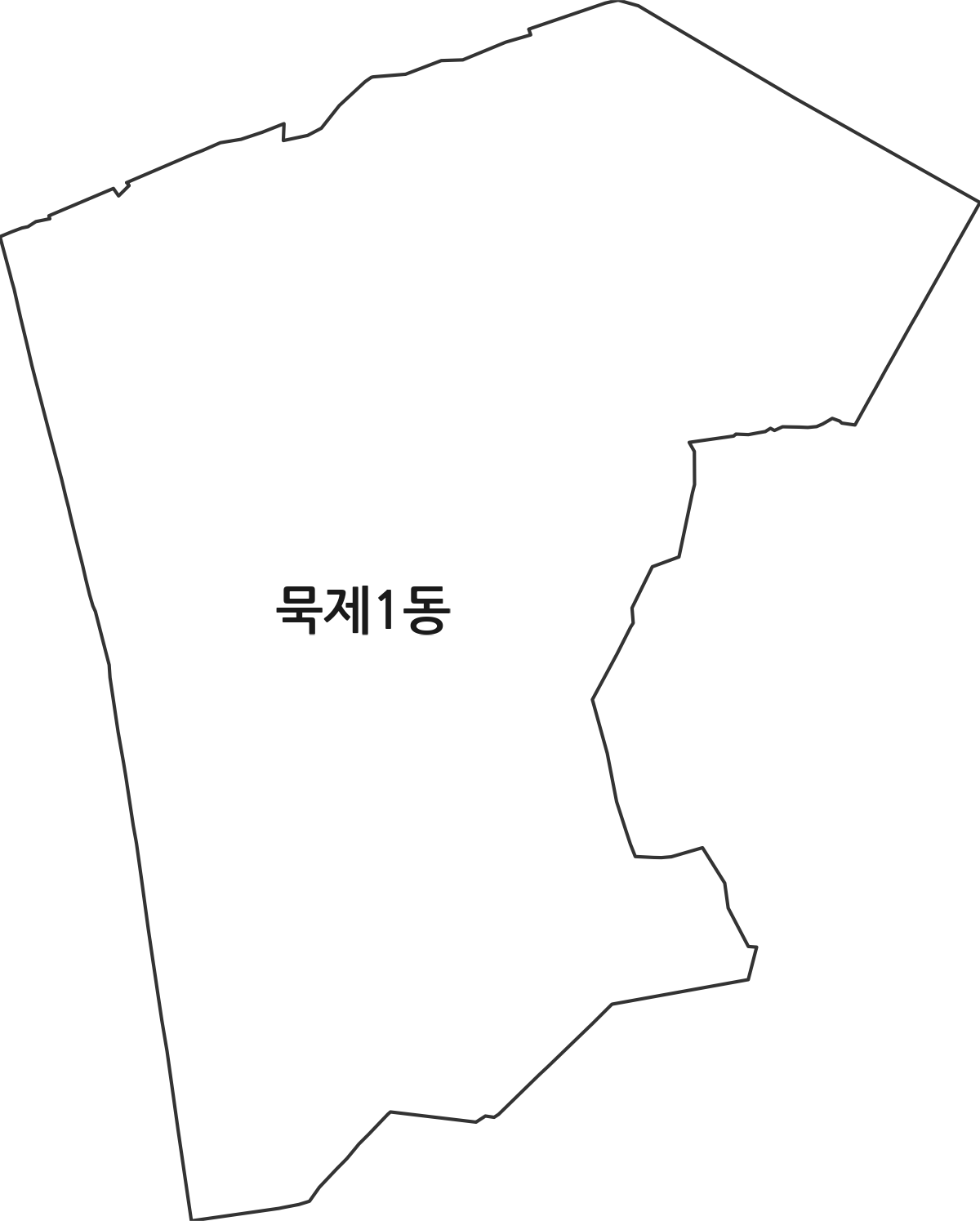 서울특별시 중랑구 묵제1동 행정동 행정구역 경계 지도