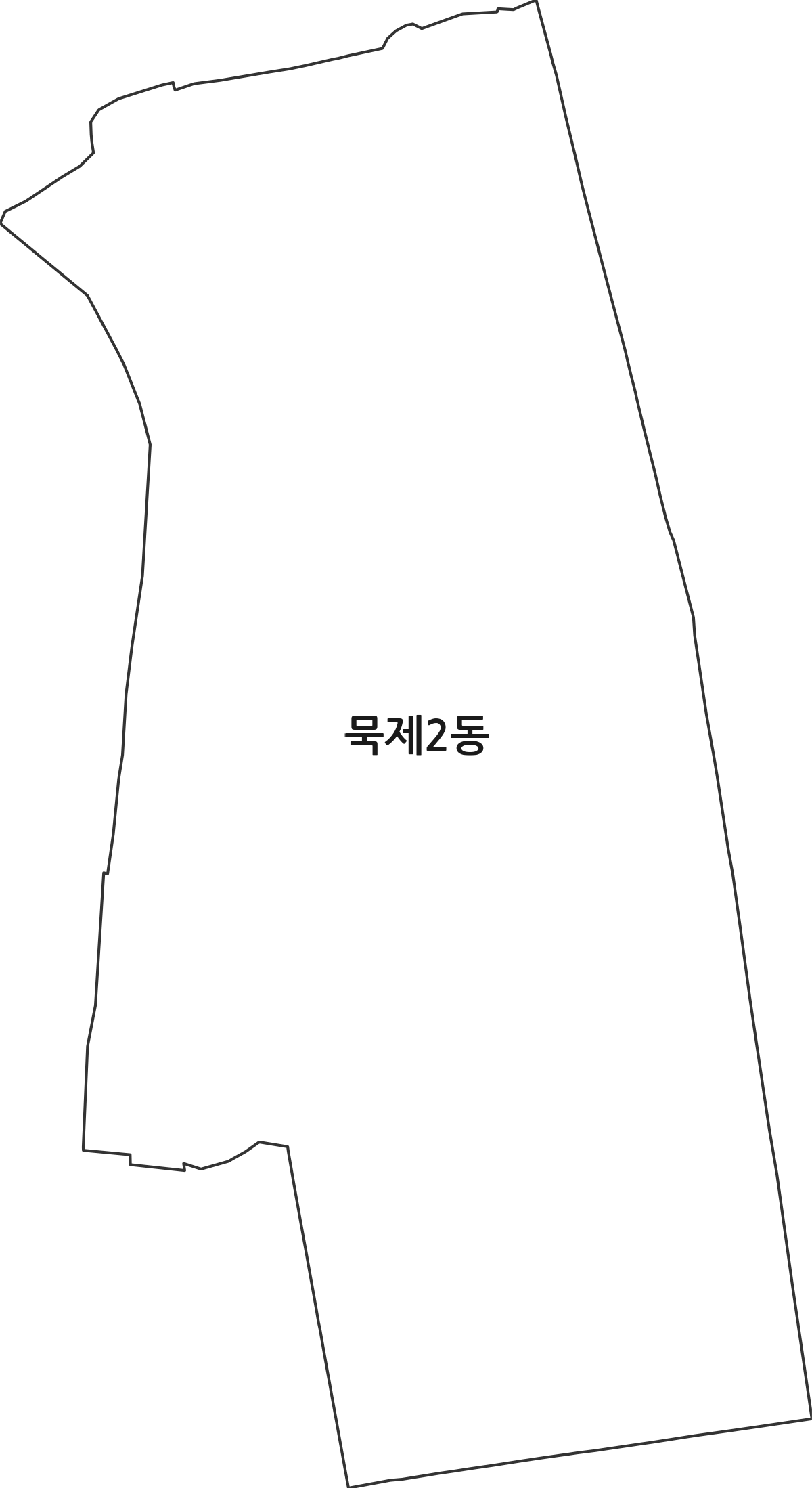 서울특별시 중랑구 묵제2동 행정동 행정구역 경계 지도