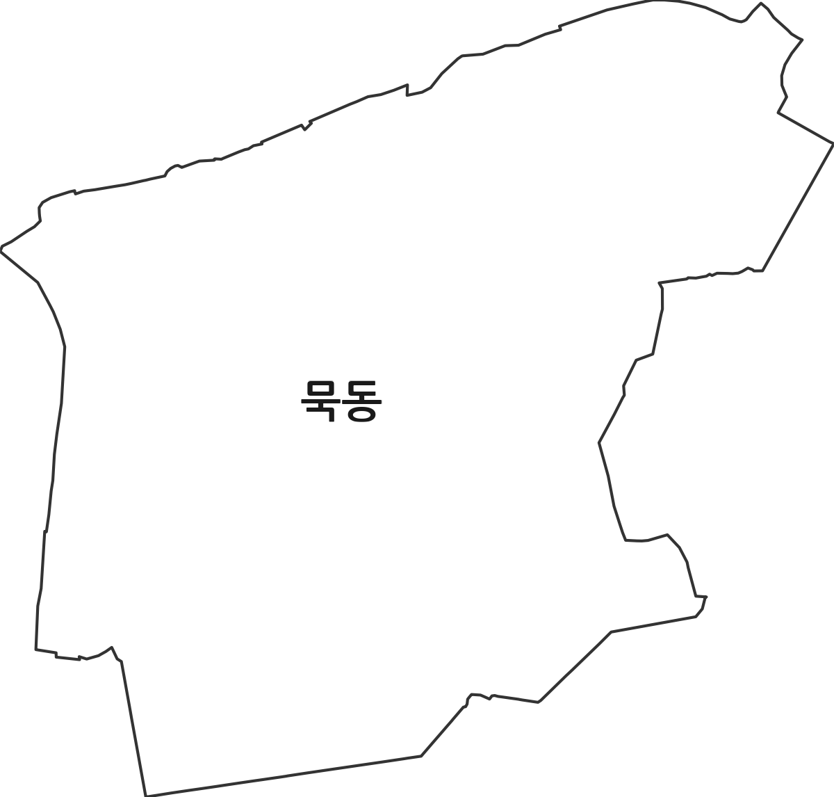 서울특별시 중랑구 묵동 법정동 행정구역 경계 지도