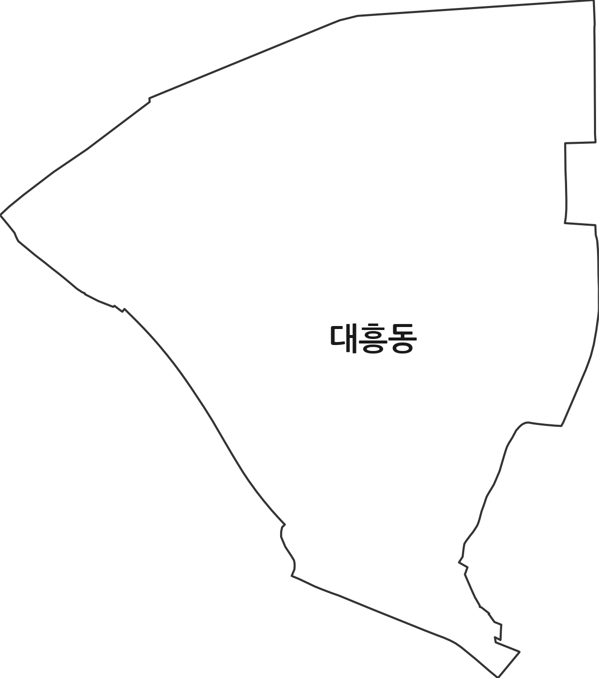 서울특별시 마포구 대흥동 행정동 행정구역 경계 지도
