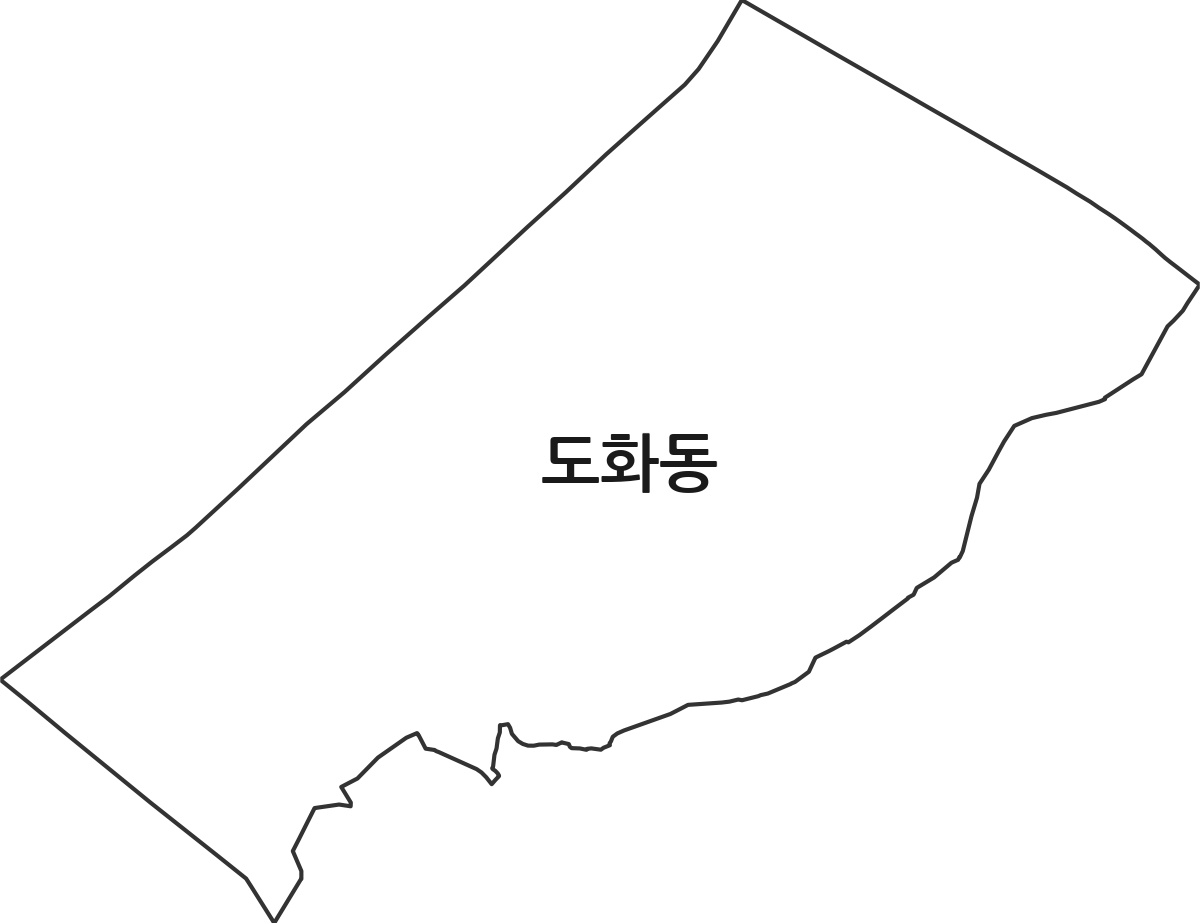 서울특별시 마포구 도화동 행정동 행정구역 경계 지도