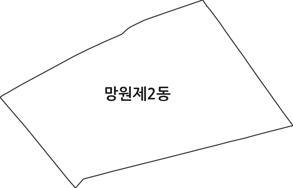 서울특별시 마포구 망원제2동 행정동 행정구역 경계 지도