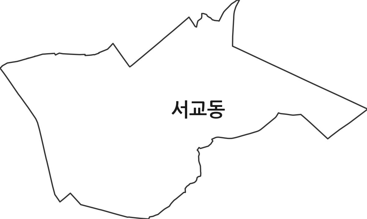 서울특별시 마포구 서교동 행정동 행정구역 경계 지도