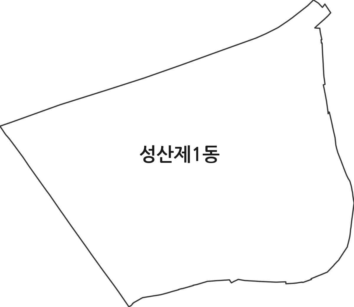 서울특별시 마포구 성산제1동 행정동 행정구역 경계 지도