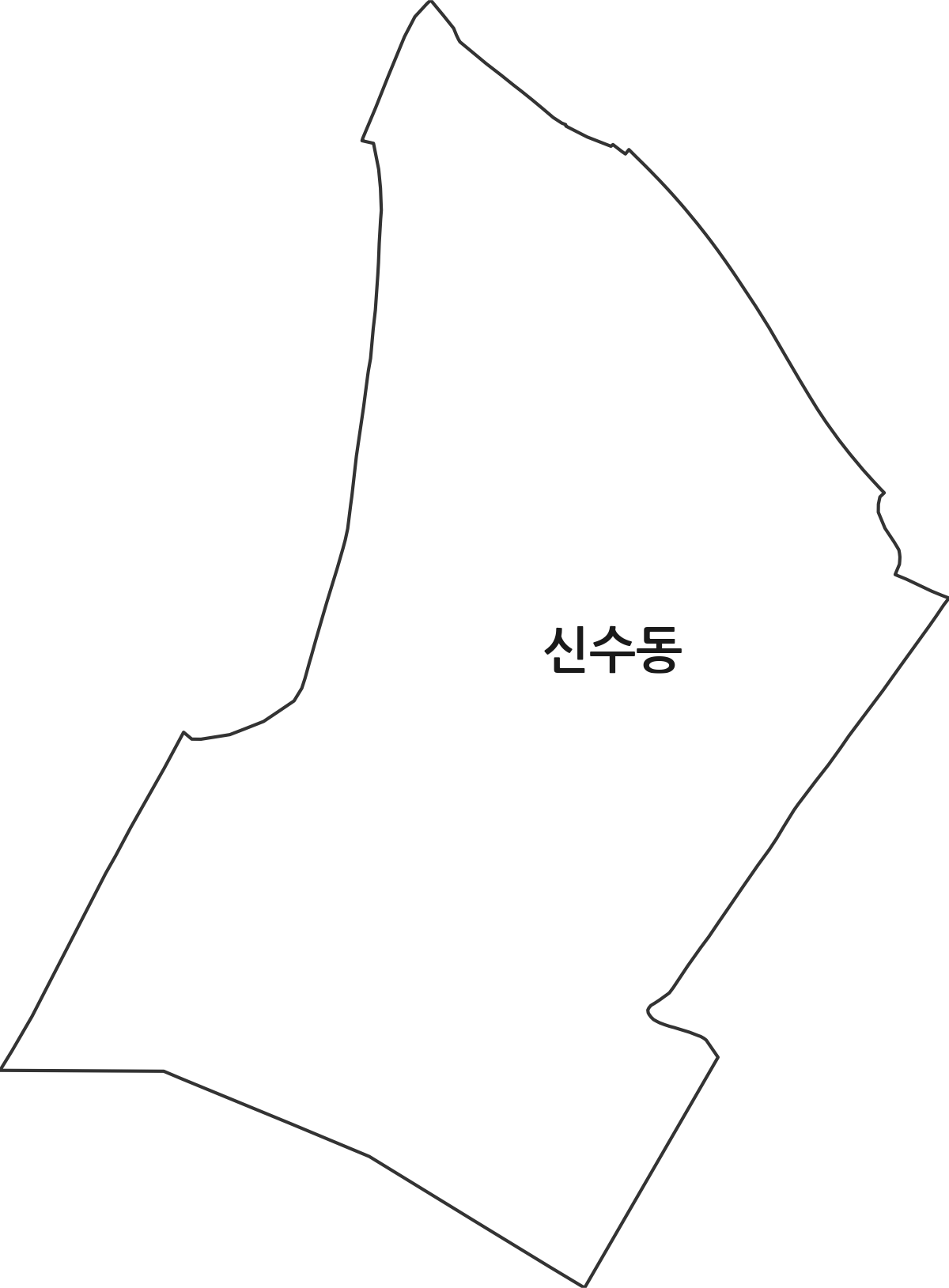 서울특별시 마포구 신수동 행정동 행정구역 경계 지도
