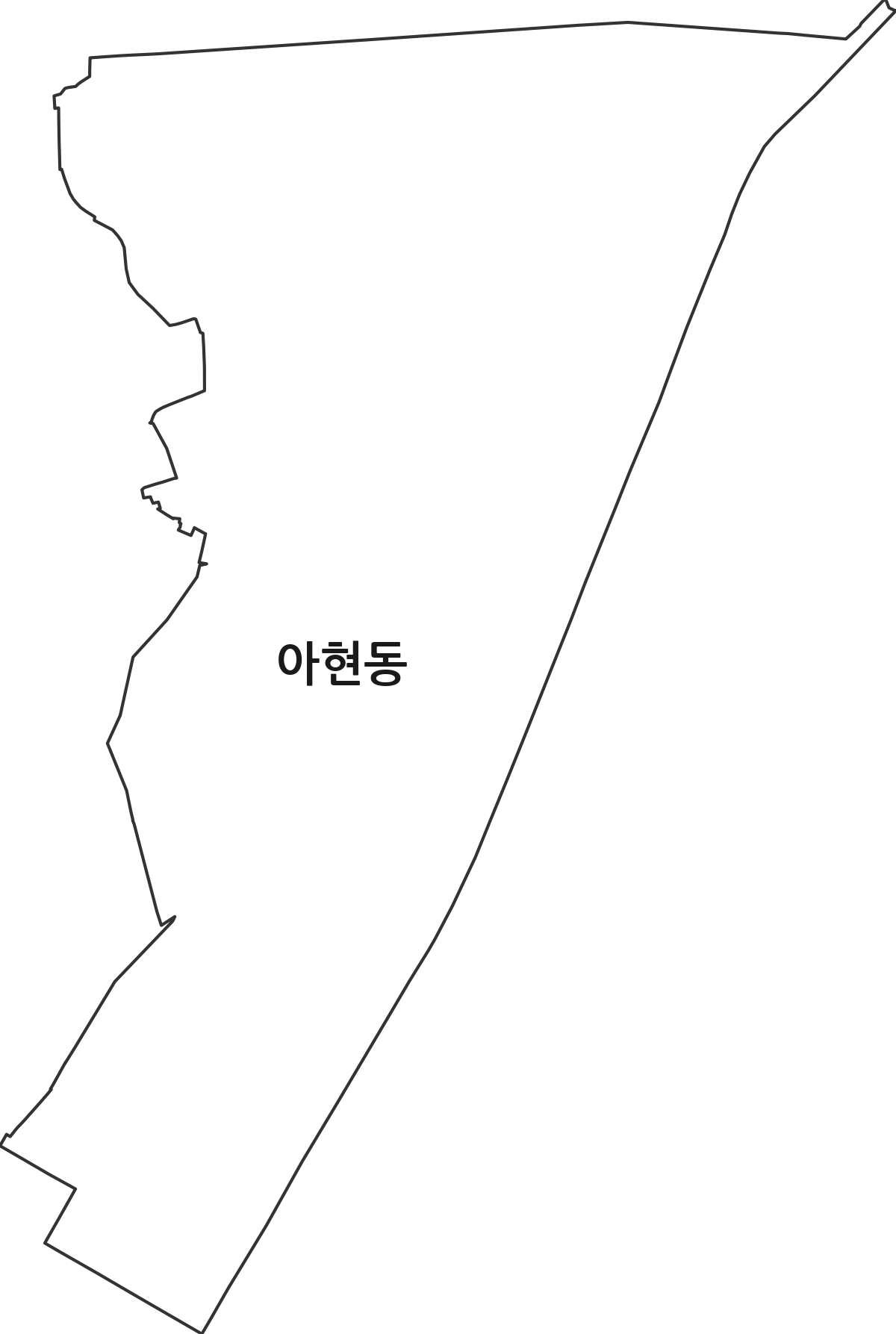 서울특별시 마포구 아현동 행정동 행정구역 경계 지도
