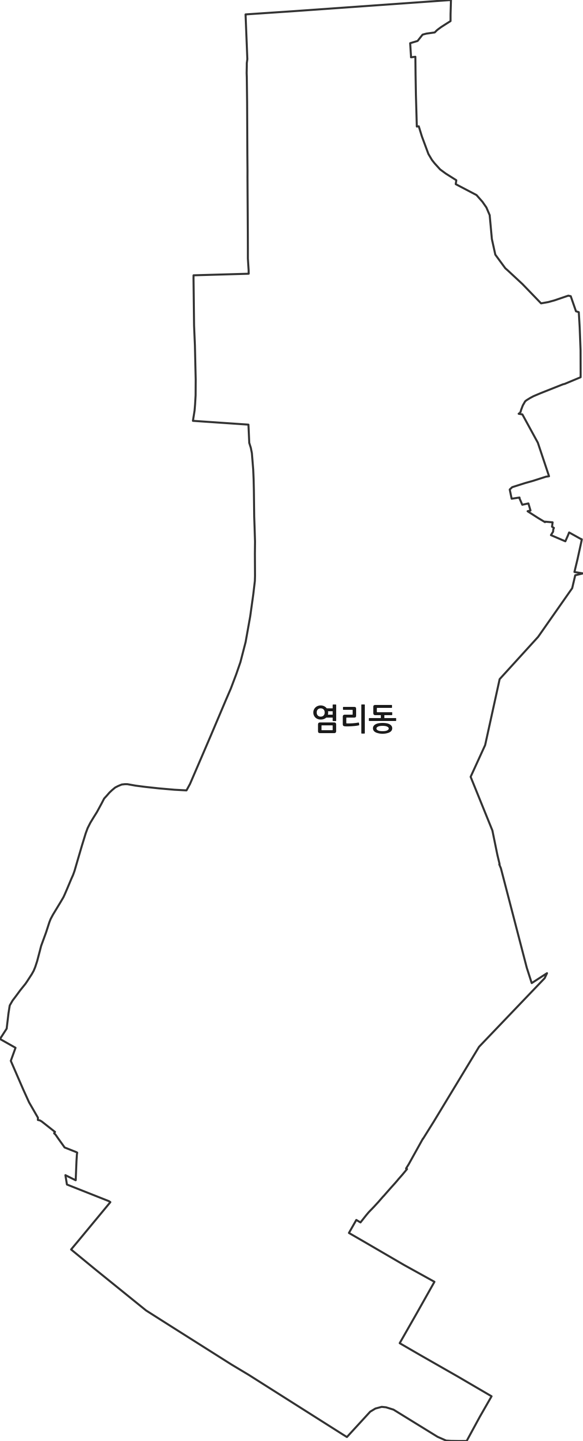 서울특별시 마포구 염리동 행정동 행정구역 경계 지도