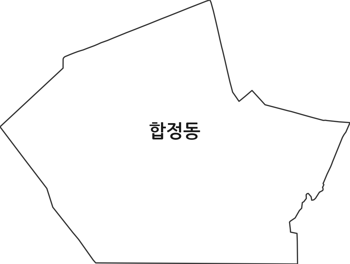 서울특별시 마포구 합정동 행정동 행정구역 경계 지도