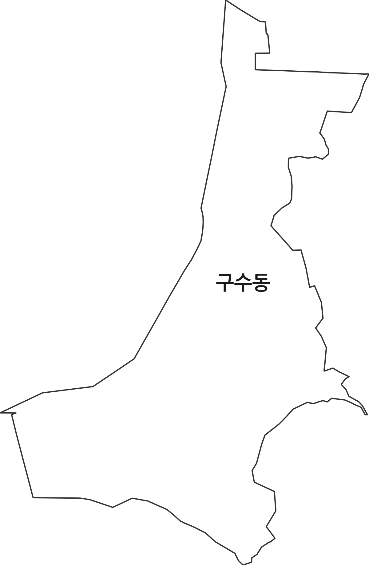 서울특별시 마포구 구수동 법정동 행정구역 경계 지도