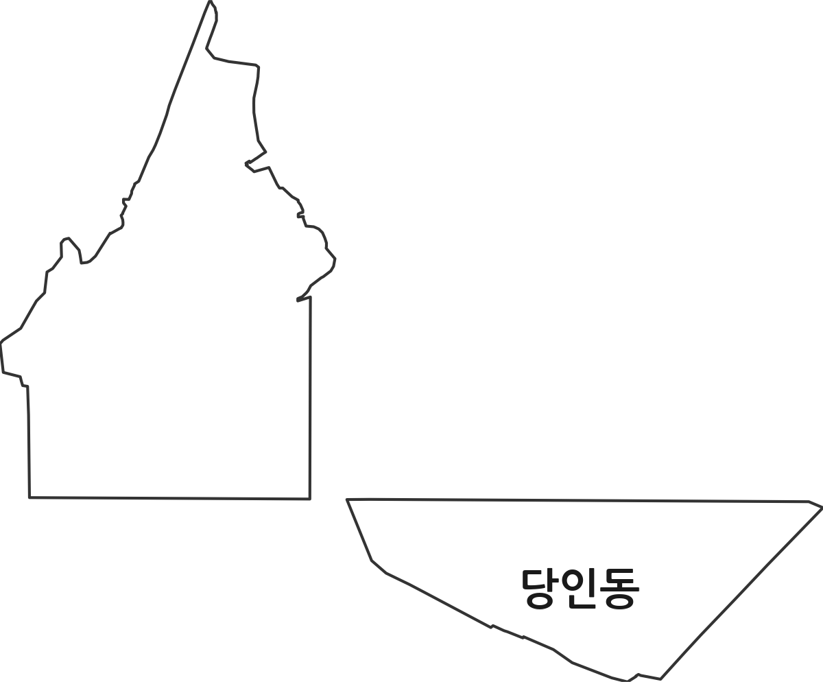 서울특별시 마포구 당인동 법정동 행정구역 경계 지도